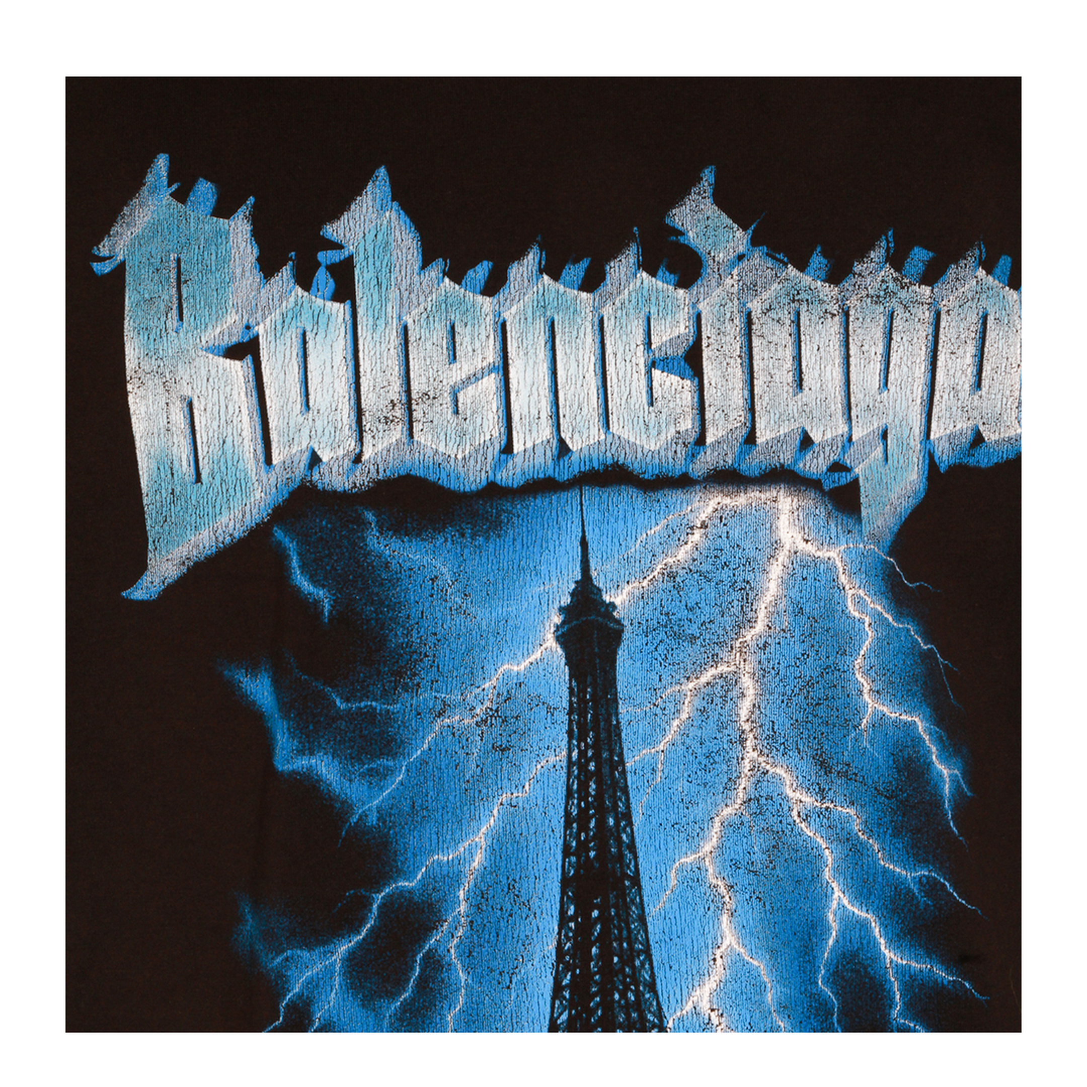 Paris Thunderstorm Oversized Black T-Shirt