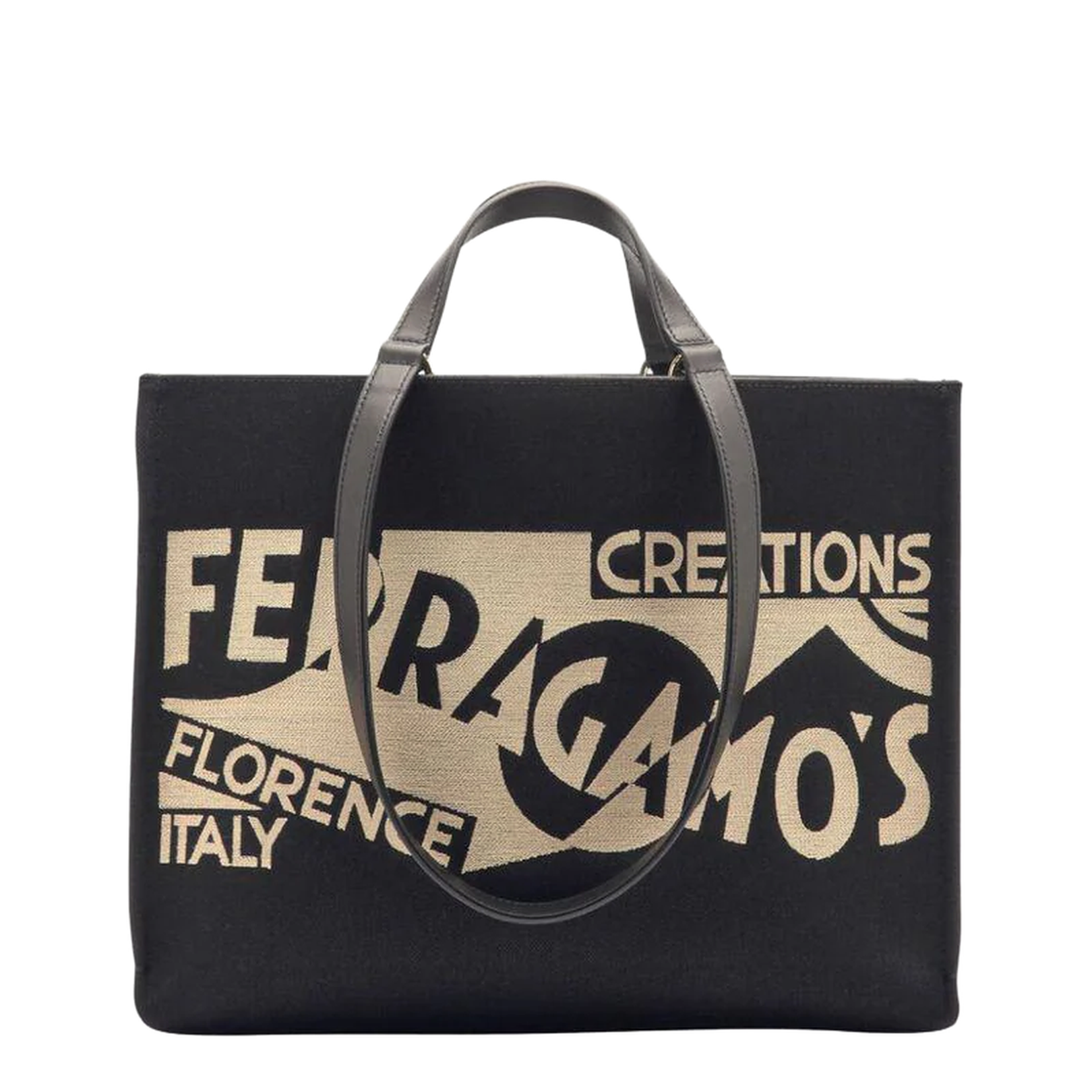 Black Raffia Tote Bag