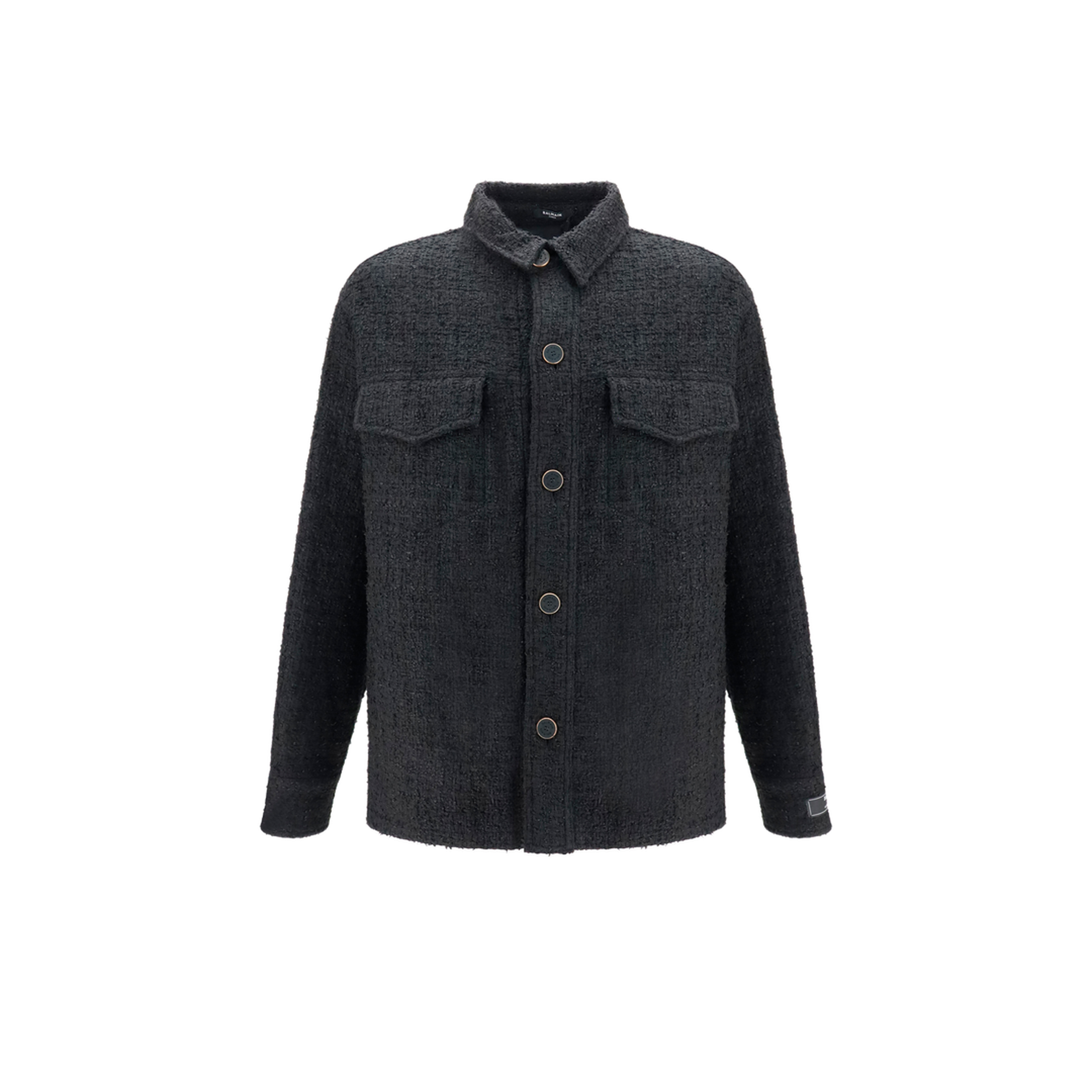 MAYFEYR - Balmain - Tweed Buttoned Jacket - HH1TH890XM07