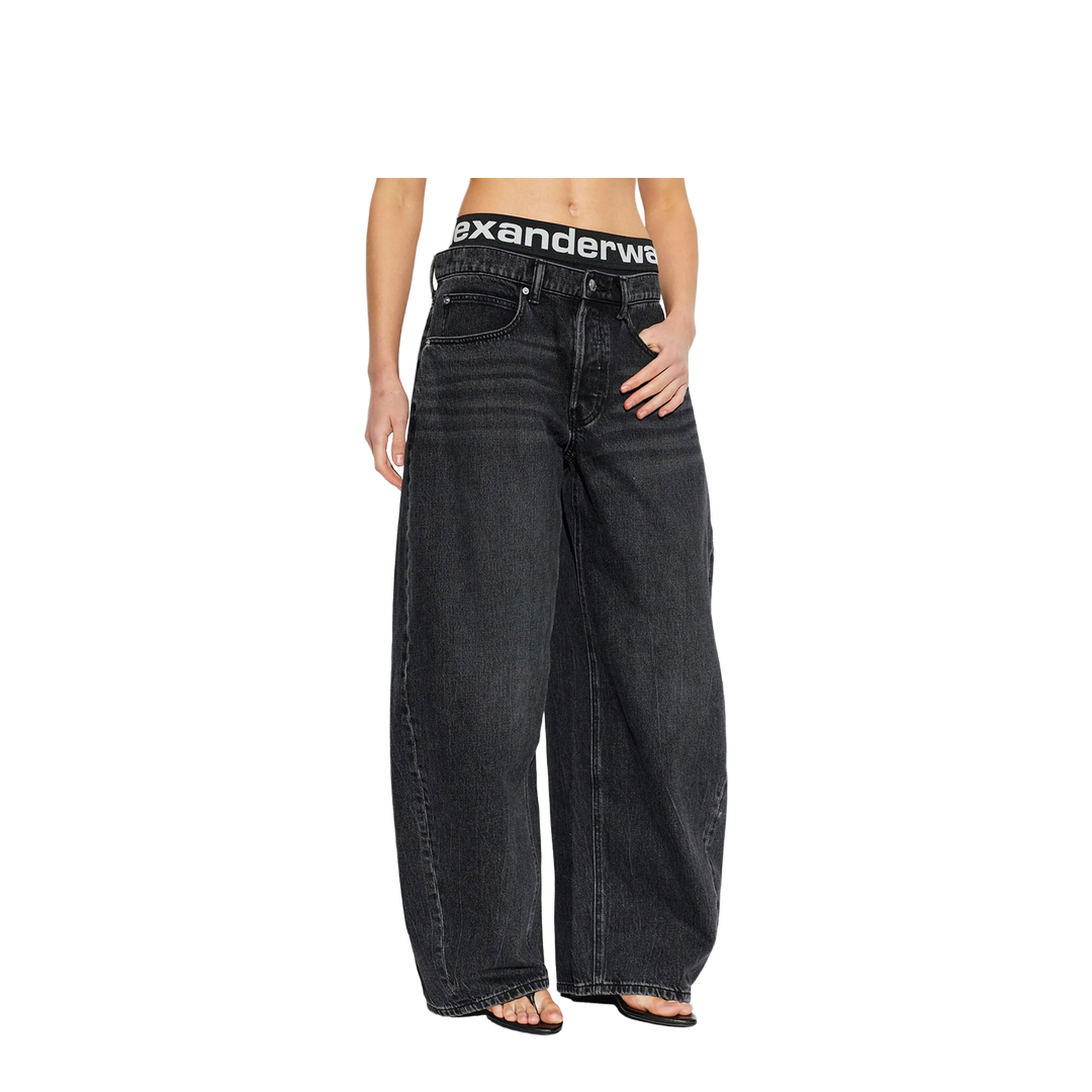 MAYFEYR - Alexander Wang - Blow-Up Jeans With Logo Bike Short Waistband - 4DC3264301