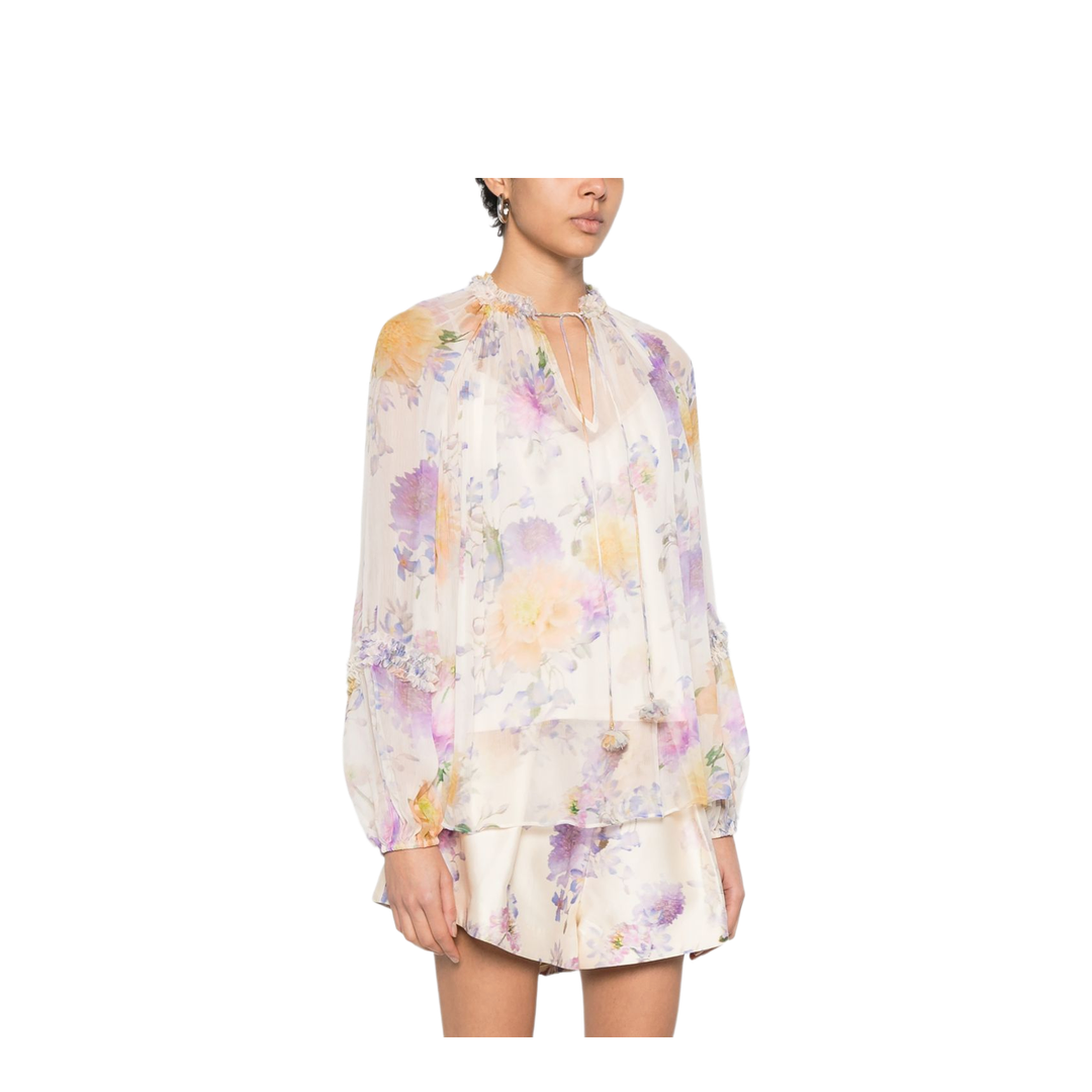 Luna Ruffle Floral Blouse