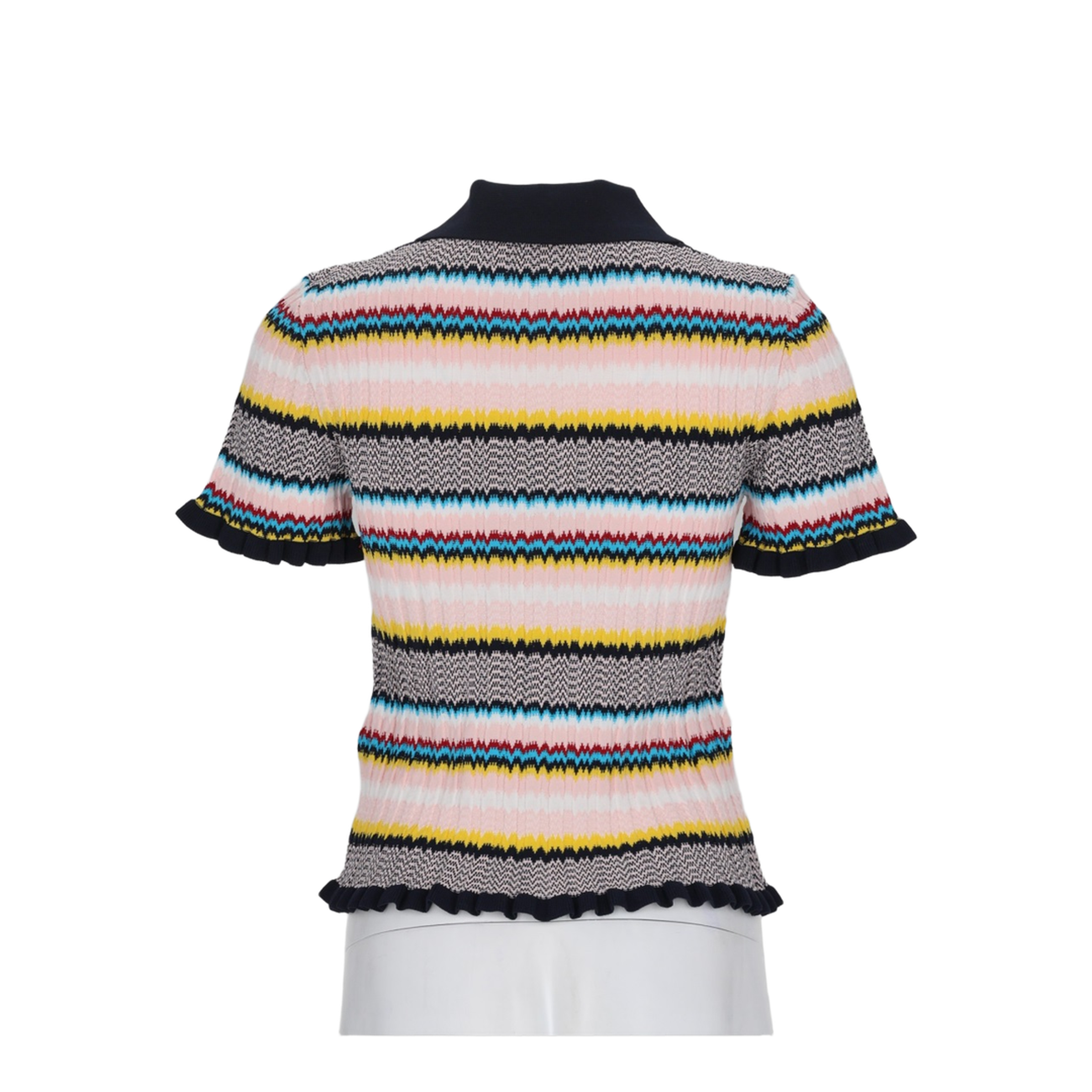 MAYFEYR - Casablanca - Chevron Pattern Polo Shirt - WPF26KW139701MULTI