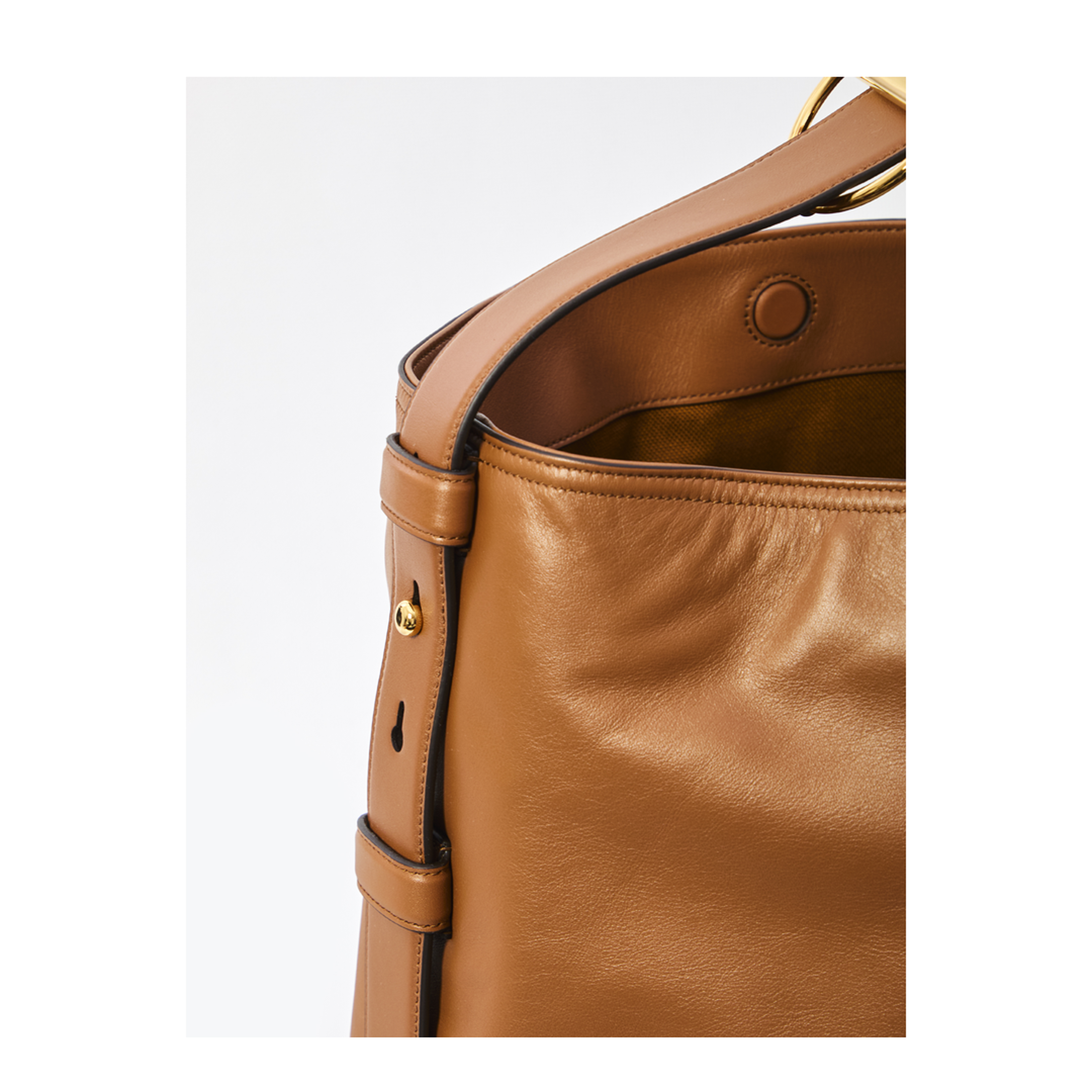 Beatrix Large Tote Bag in Brown Leather