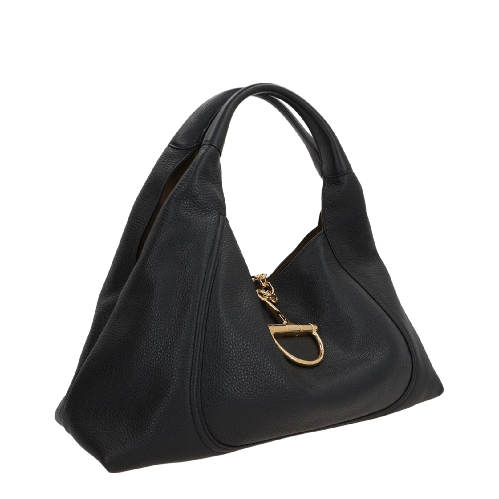 Softbit Maxi Leather Shoulder Bags - Black