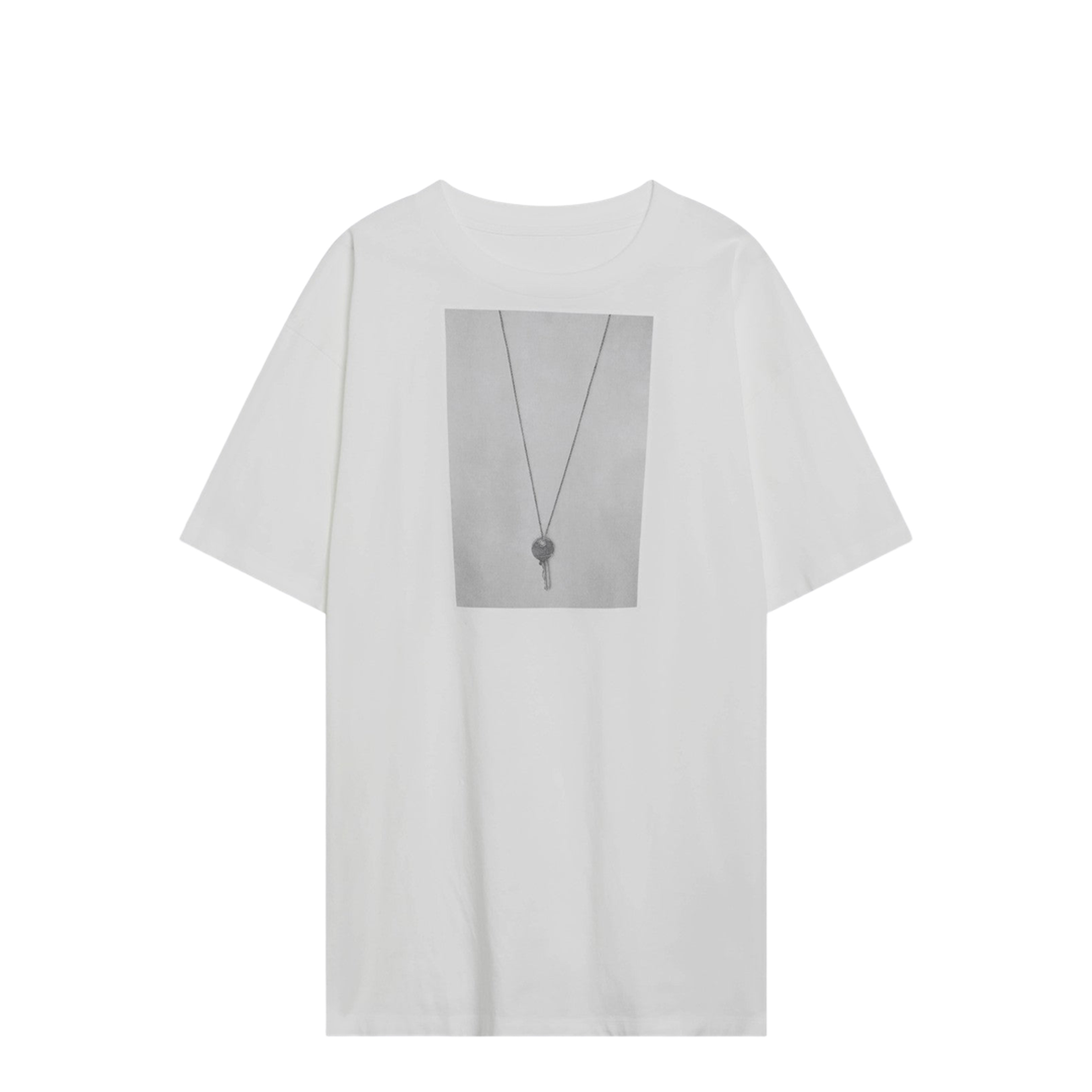 White T-shirt with key print