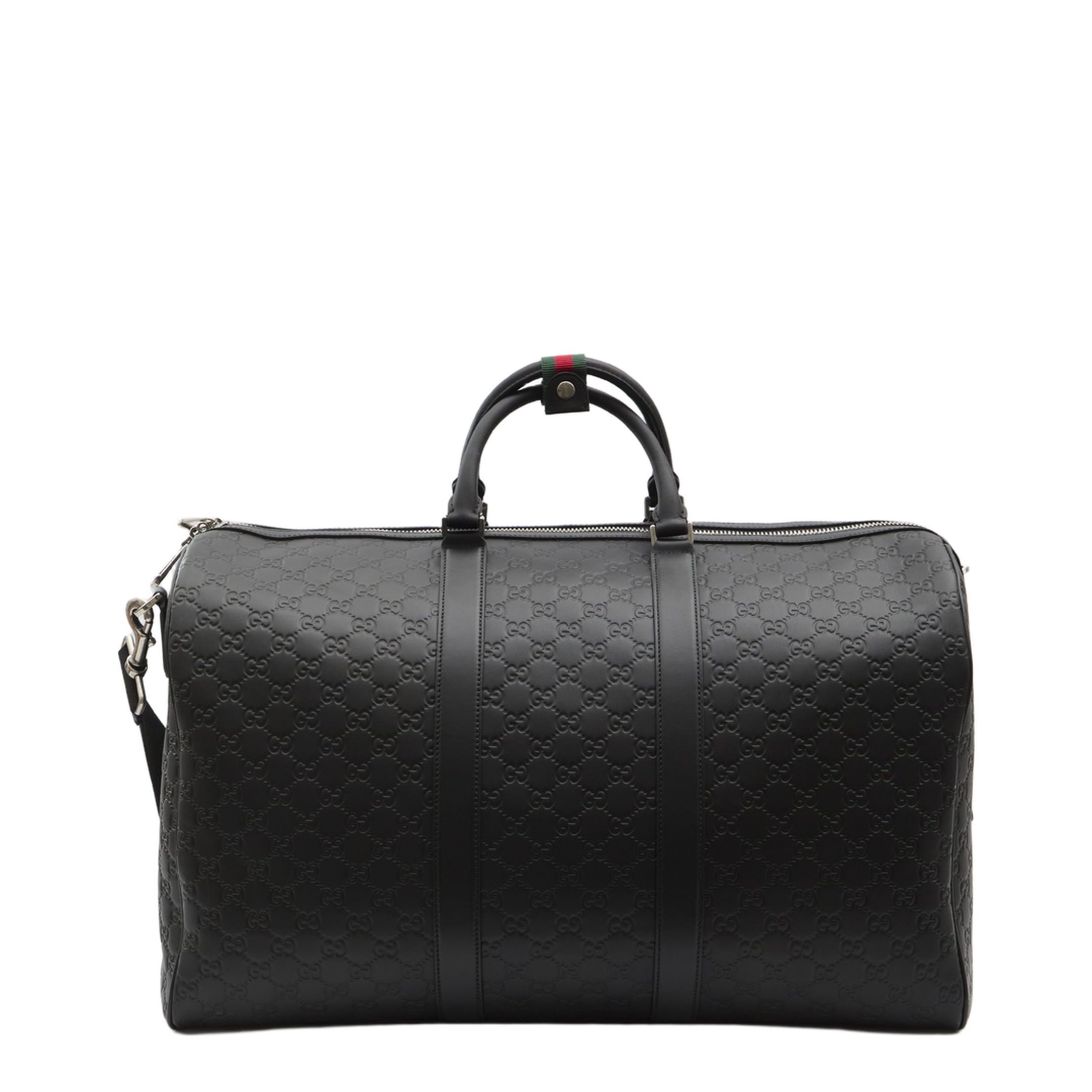 Large Duffle Bag in Black Leather