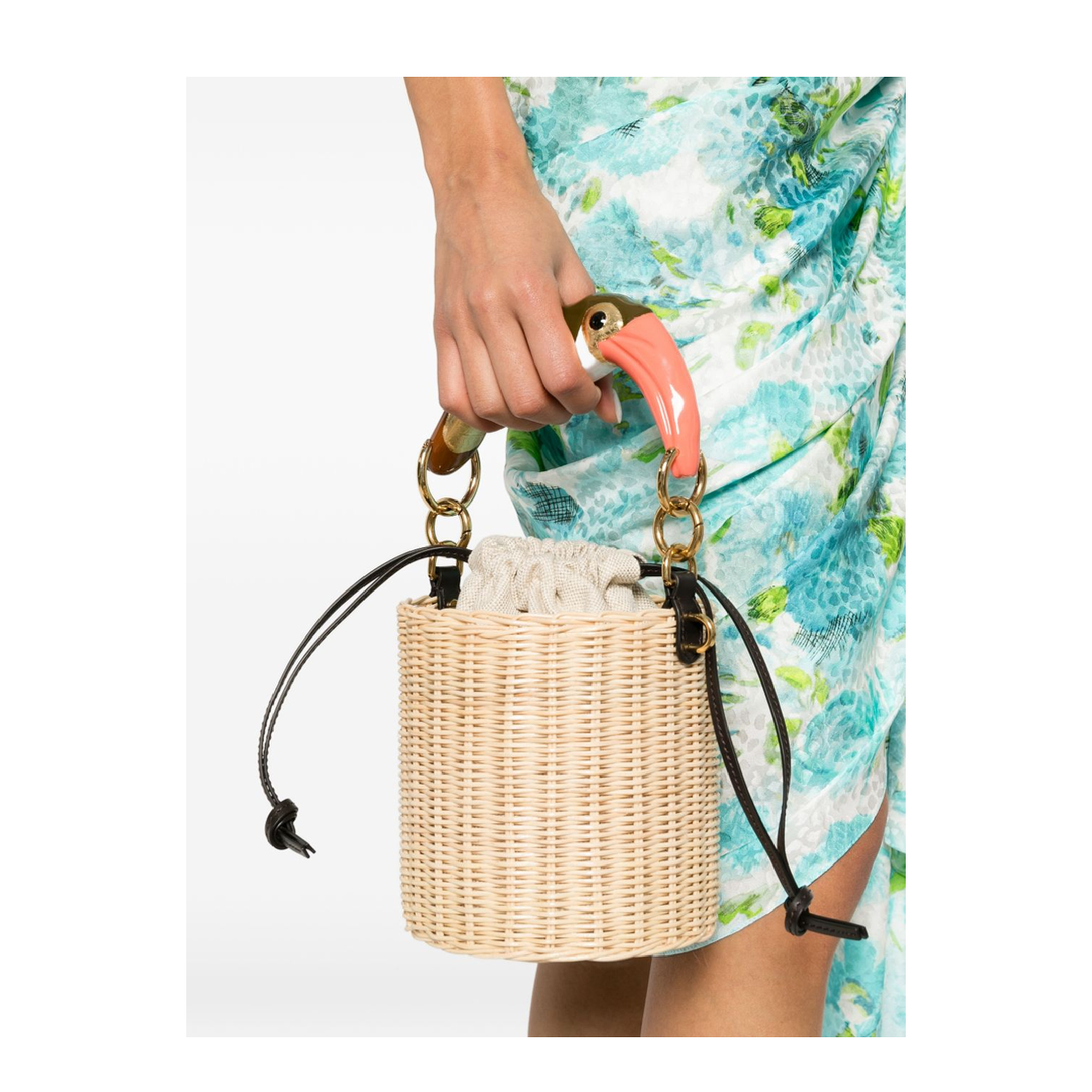 MAYFEYR - Chloè - Tropicus Bucket Bag In Wicker Beige - CH26US646S0424P