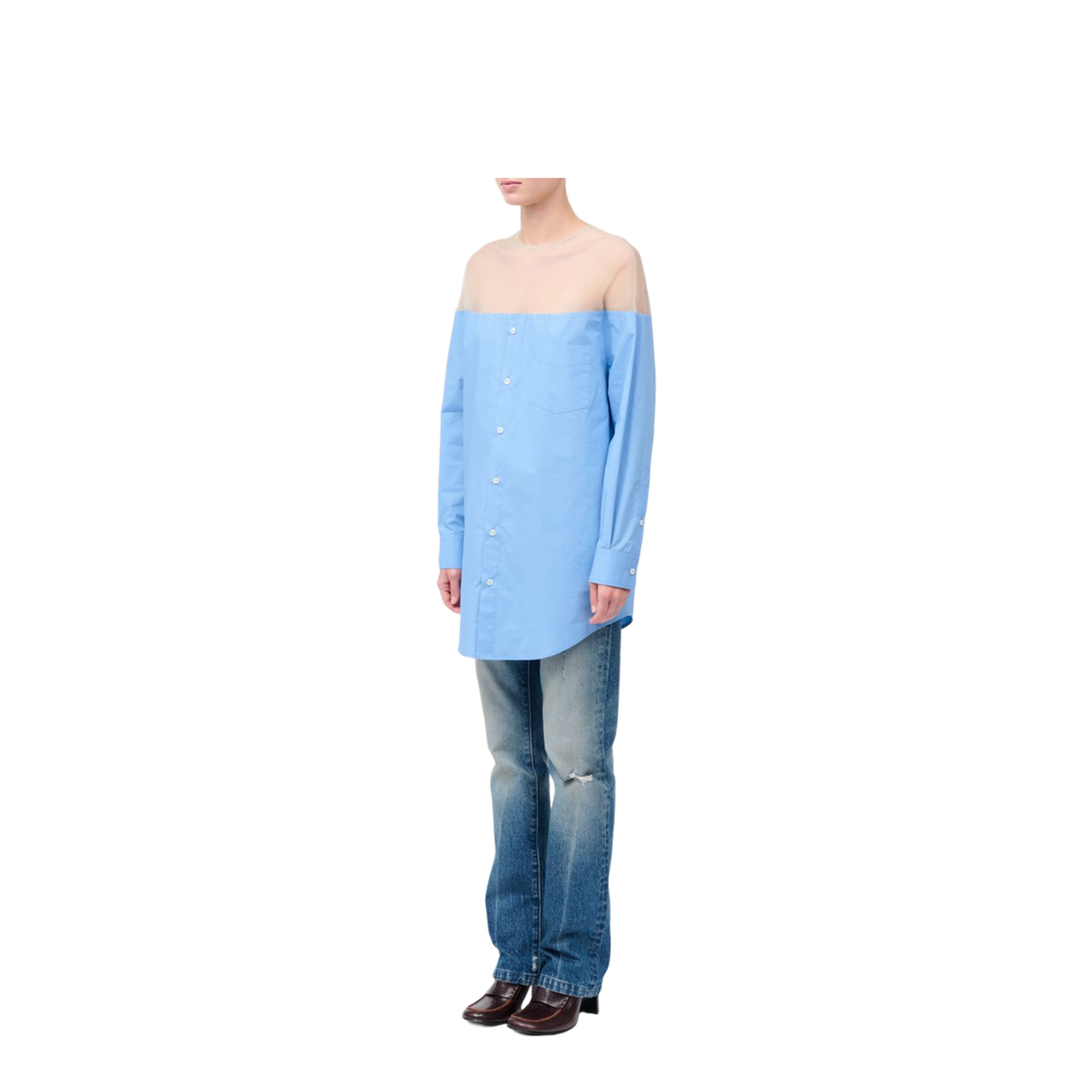 MAYFEYR - Mm6 Maison Margiela - Top Clear Blue - S62NH0053M35256471