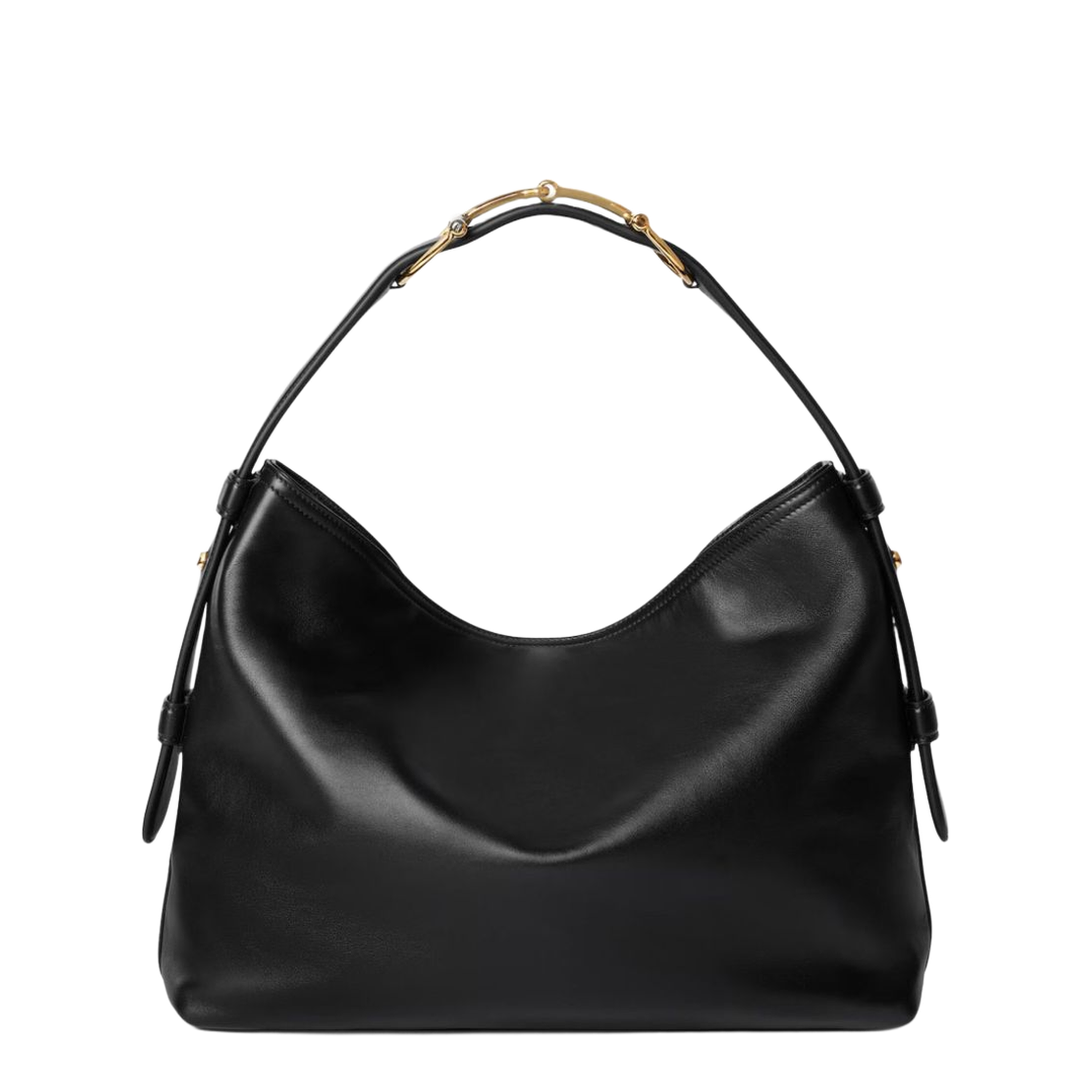 Beatrix Medium Leather Shoulder Bag - Black