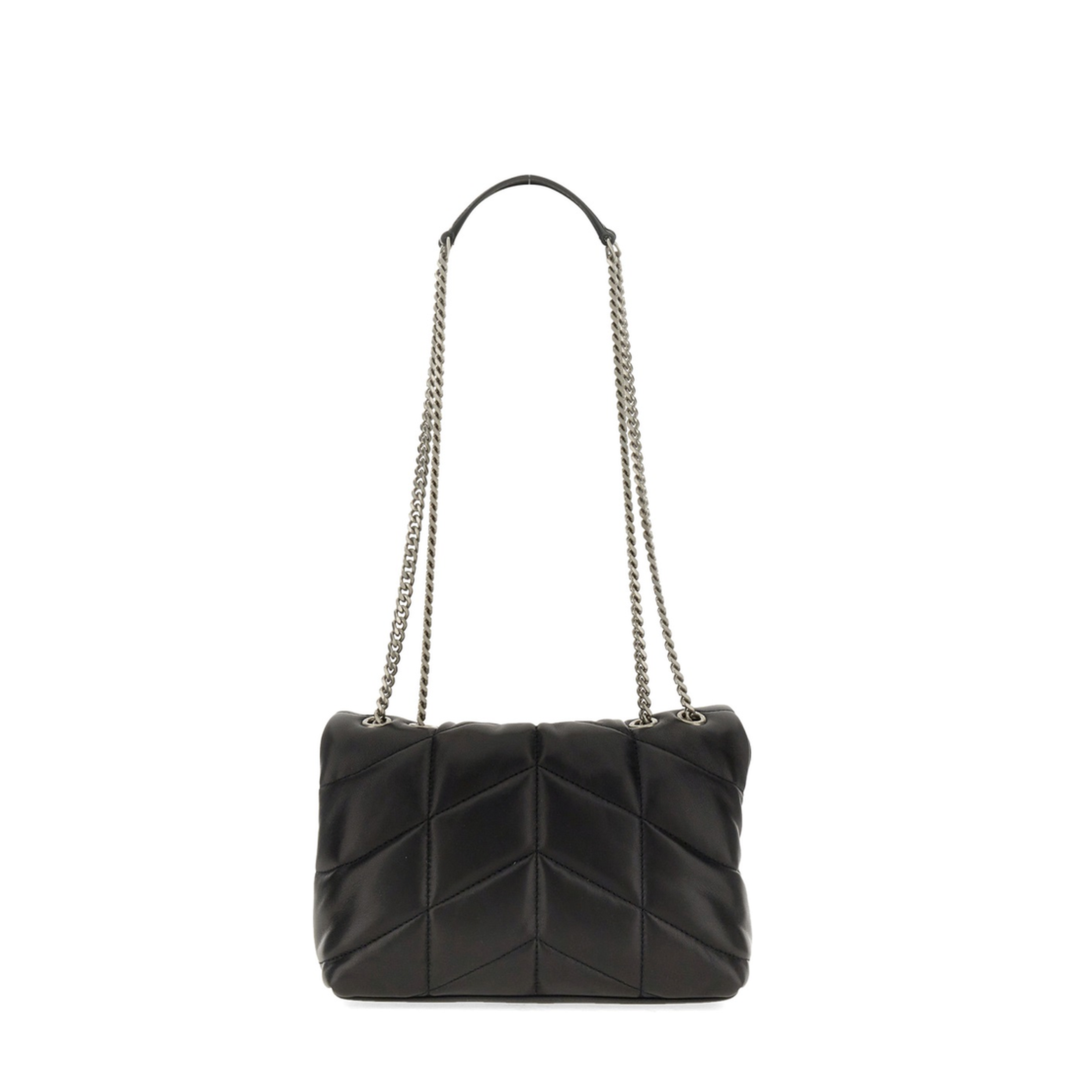 Toy Puffer Lambskin Shoulder Bag - Black