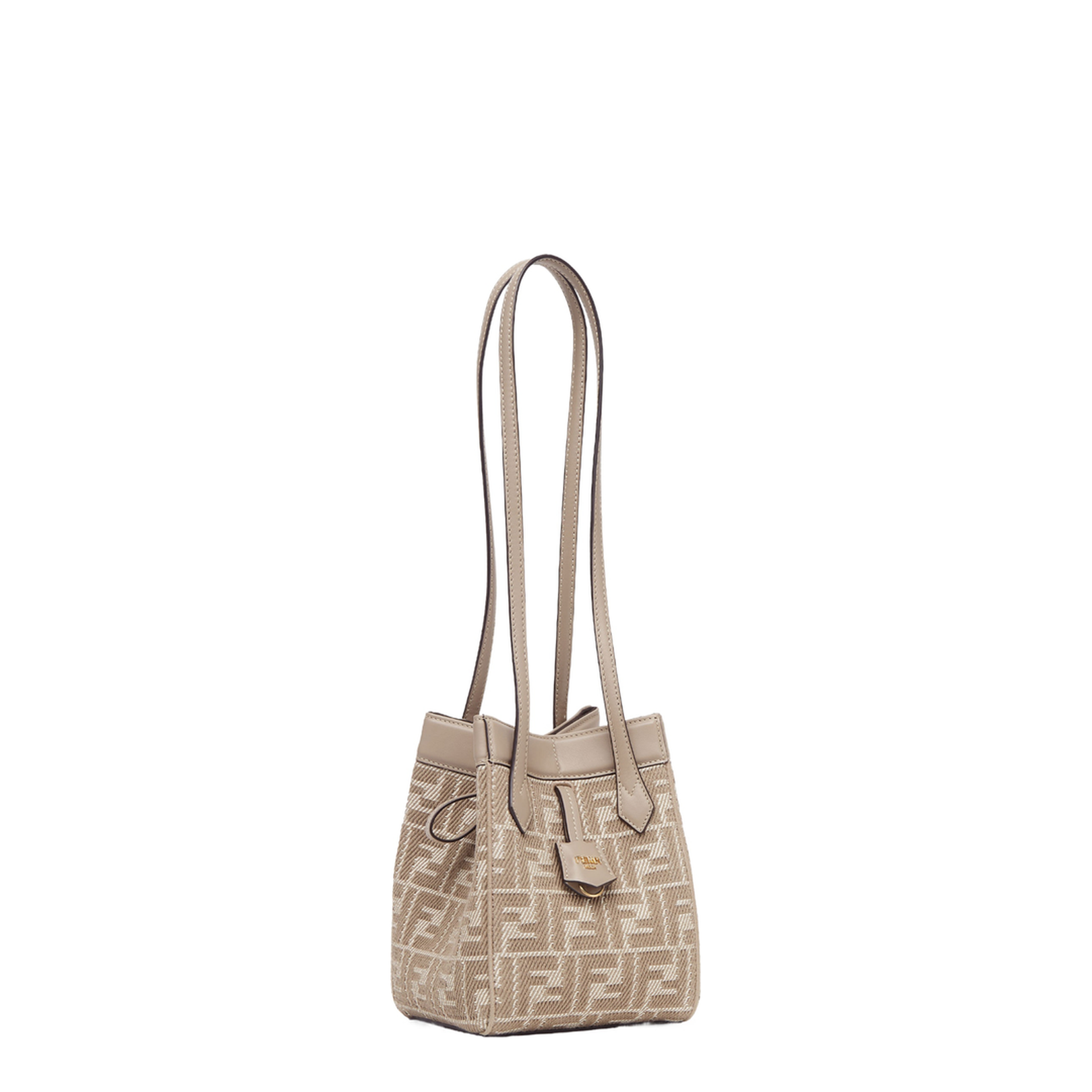 Origami Mini Canvas Bucket Bags - Beige