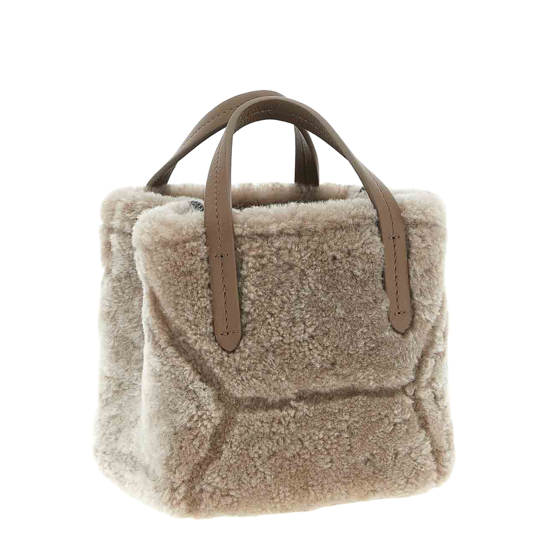 Curly Shearling Mini Handbag