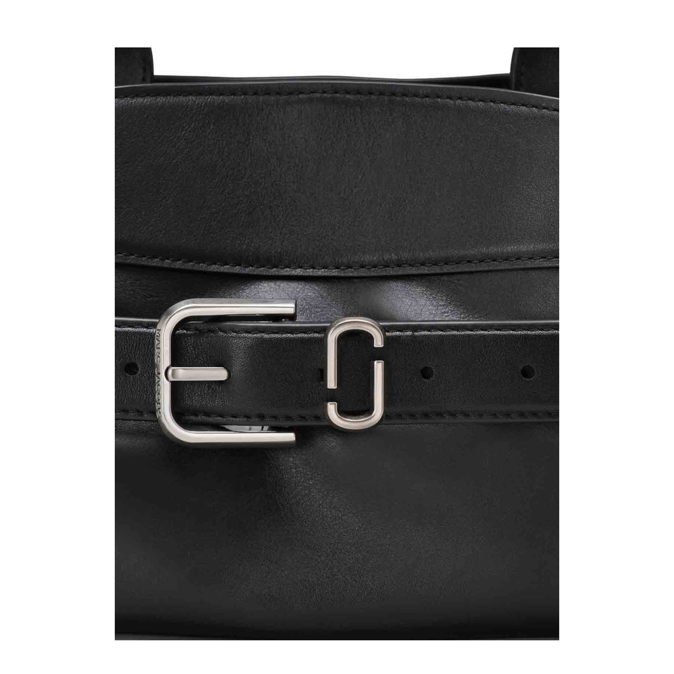 Small Satchel Handbag Leather Black