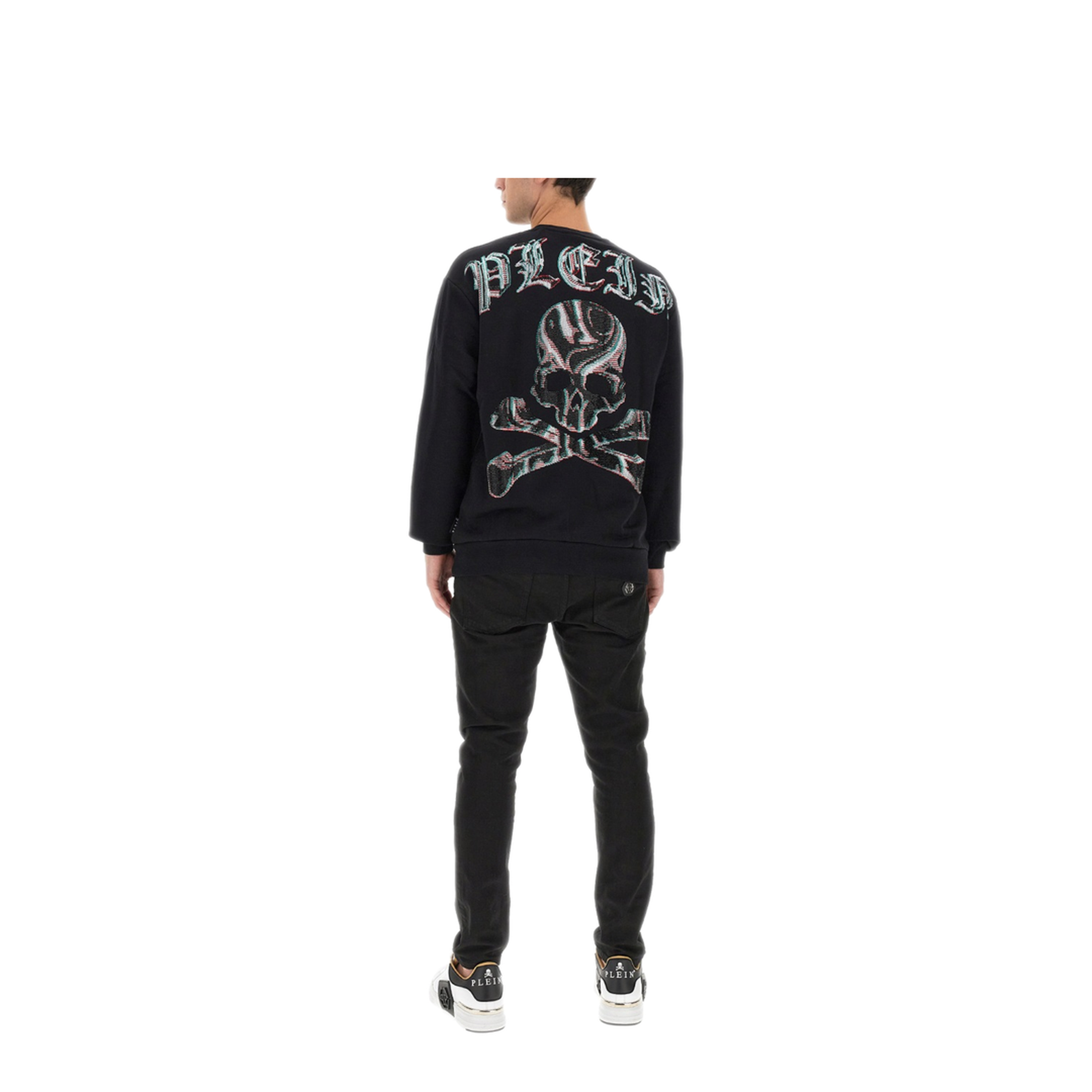 MAYFEYR - PHILIPP PLEIN - Oversize Sweatshirt With Rhinestone Logo - MJO1061PJO002N02
