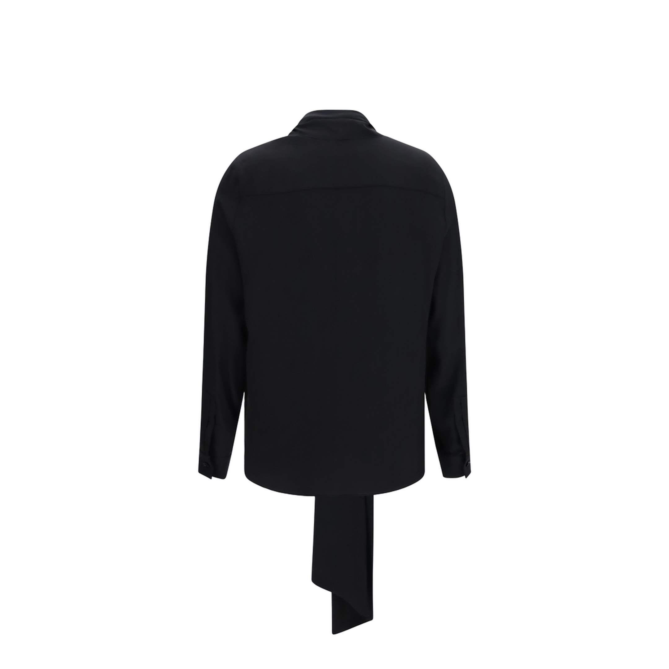 MAYFEYR - Burberry - Silk Blouse With Embroidered Logo And Scarf Detail - 8129795