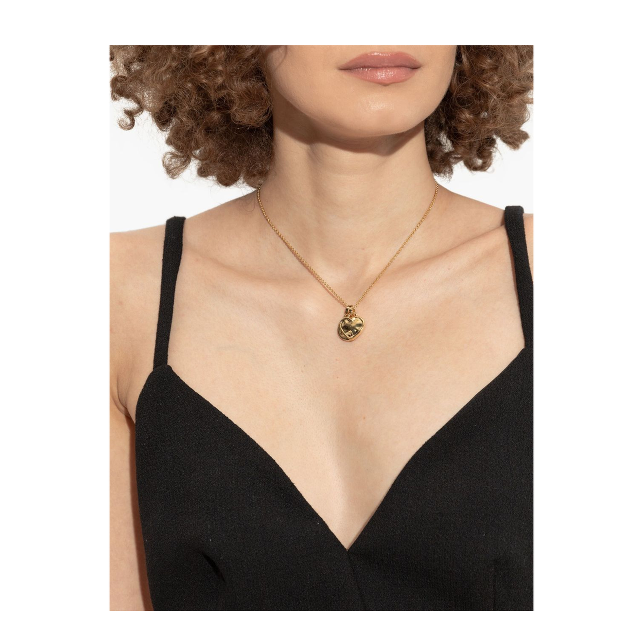 Heart Pendant Necklace Golden