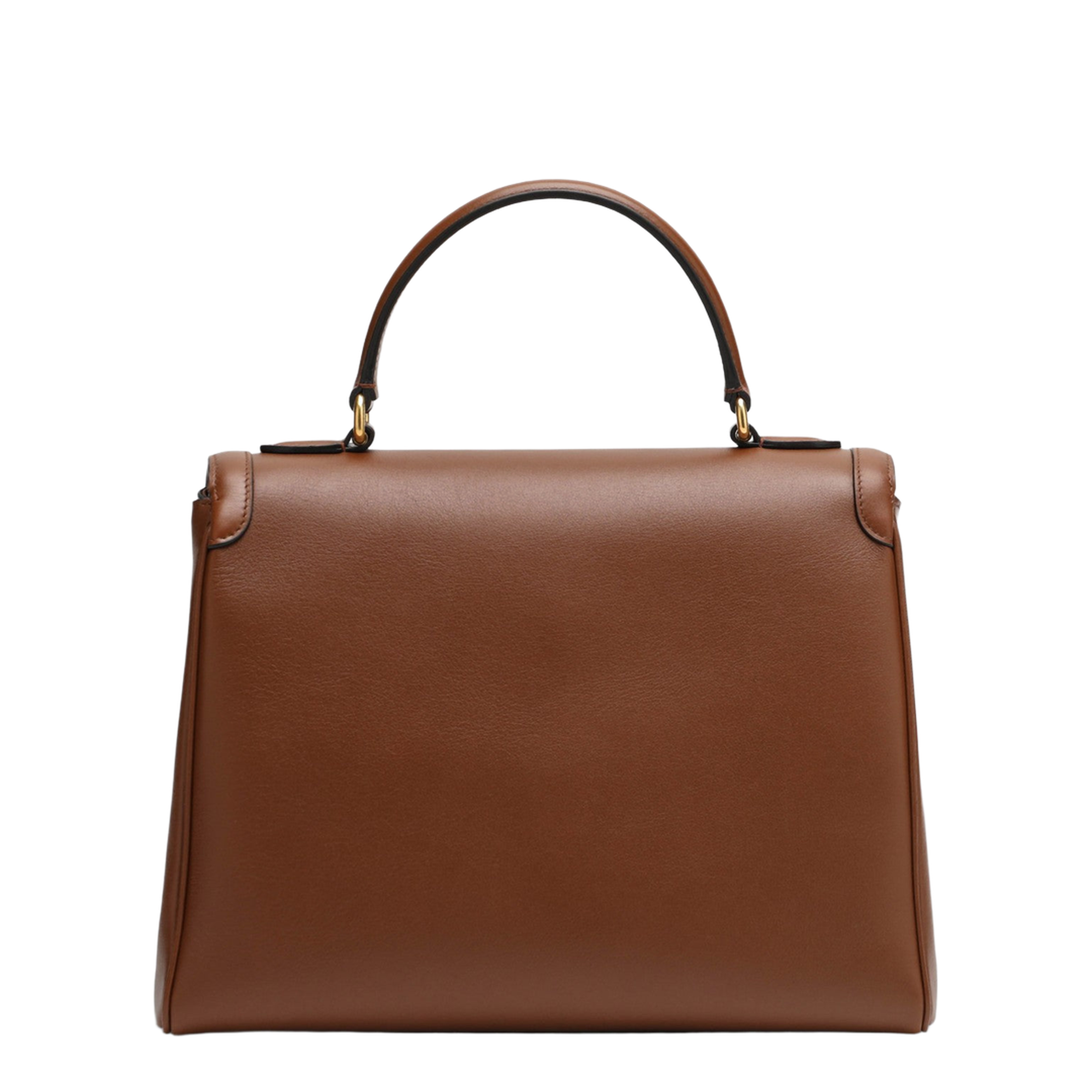 9to5 Large Smooth Calfskin Handbag - Tobacco