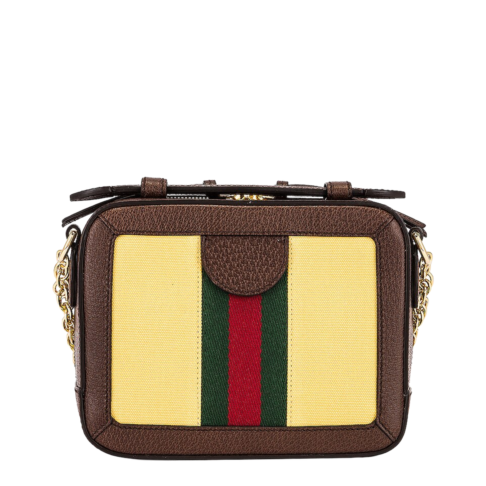 Ophidia Mini Leather Shoulder Bags - Brown