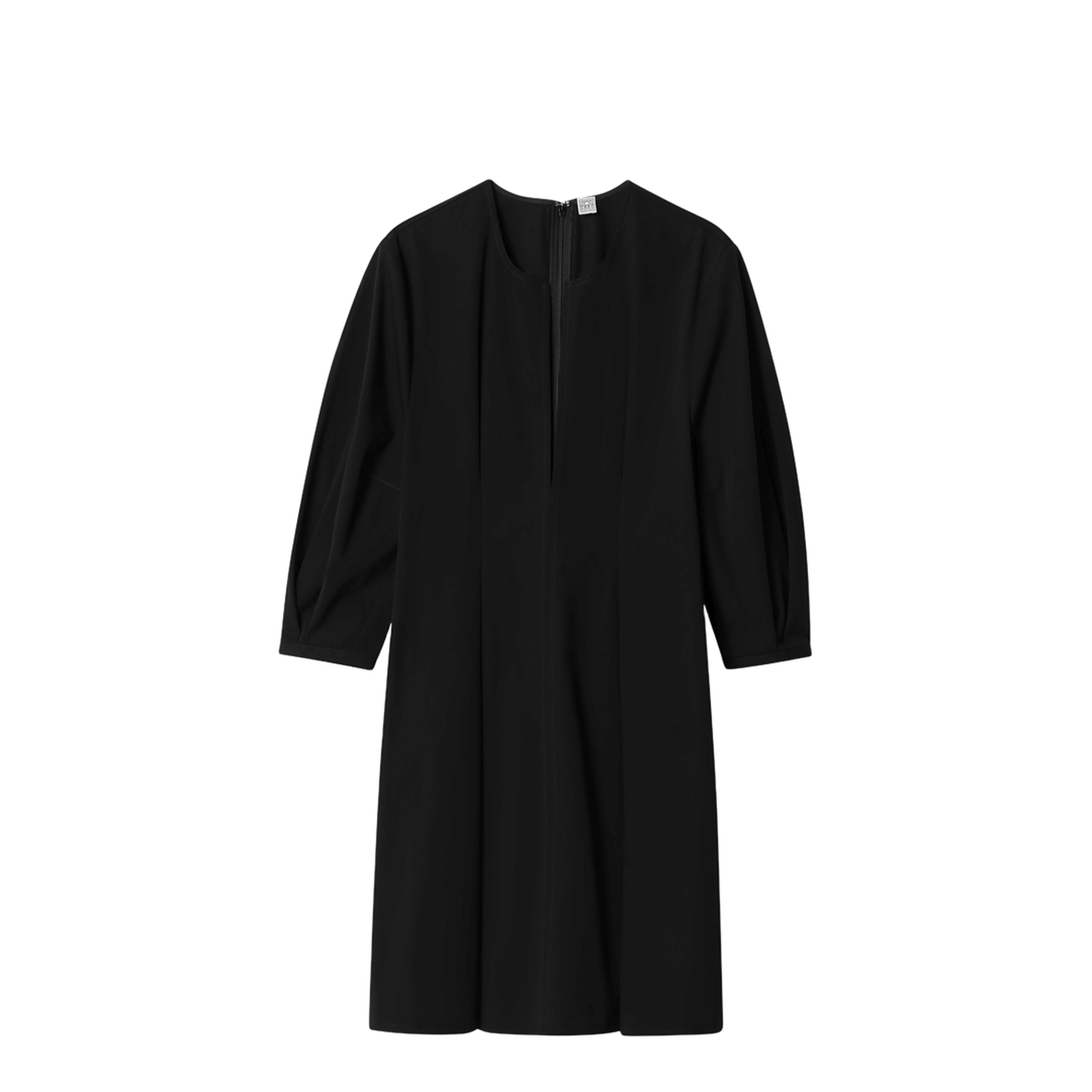 MAYFEYR - Toteme - Cotton Dress With Balloon Sleeves In Black - 262-WRD0336FB0490001