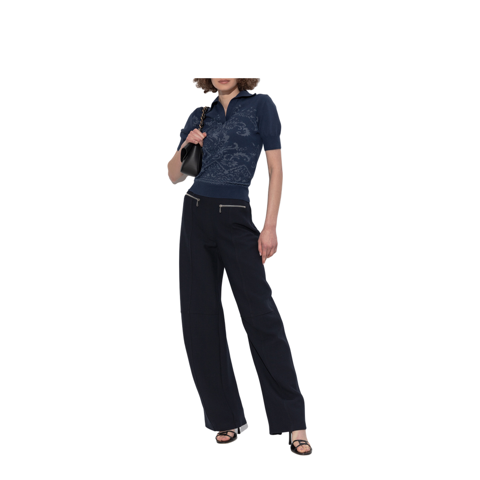 High-waisted trousers