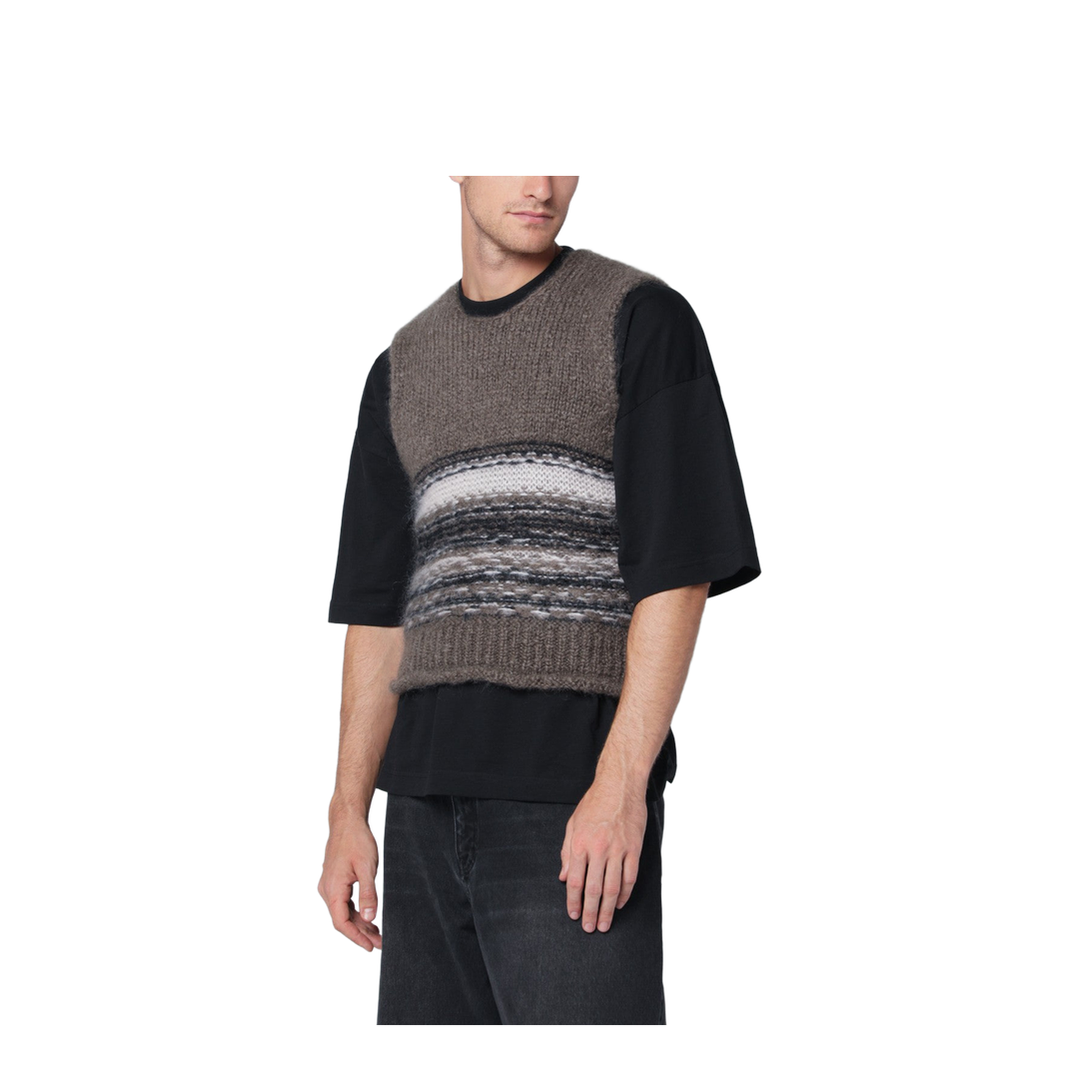 Brown Mohair and Wool Waistcoat