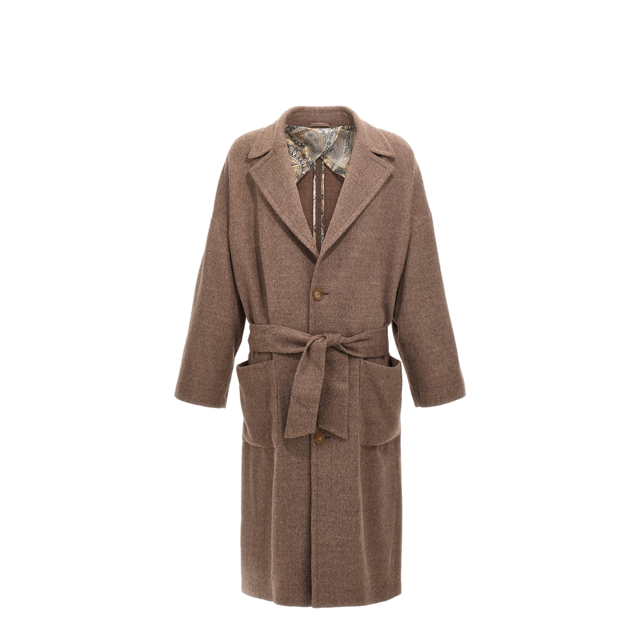 Men's Single Breasted Wool Coat