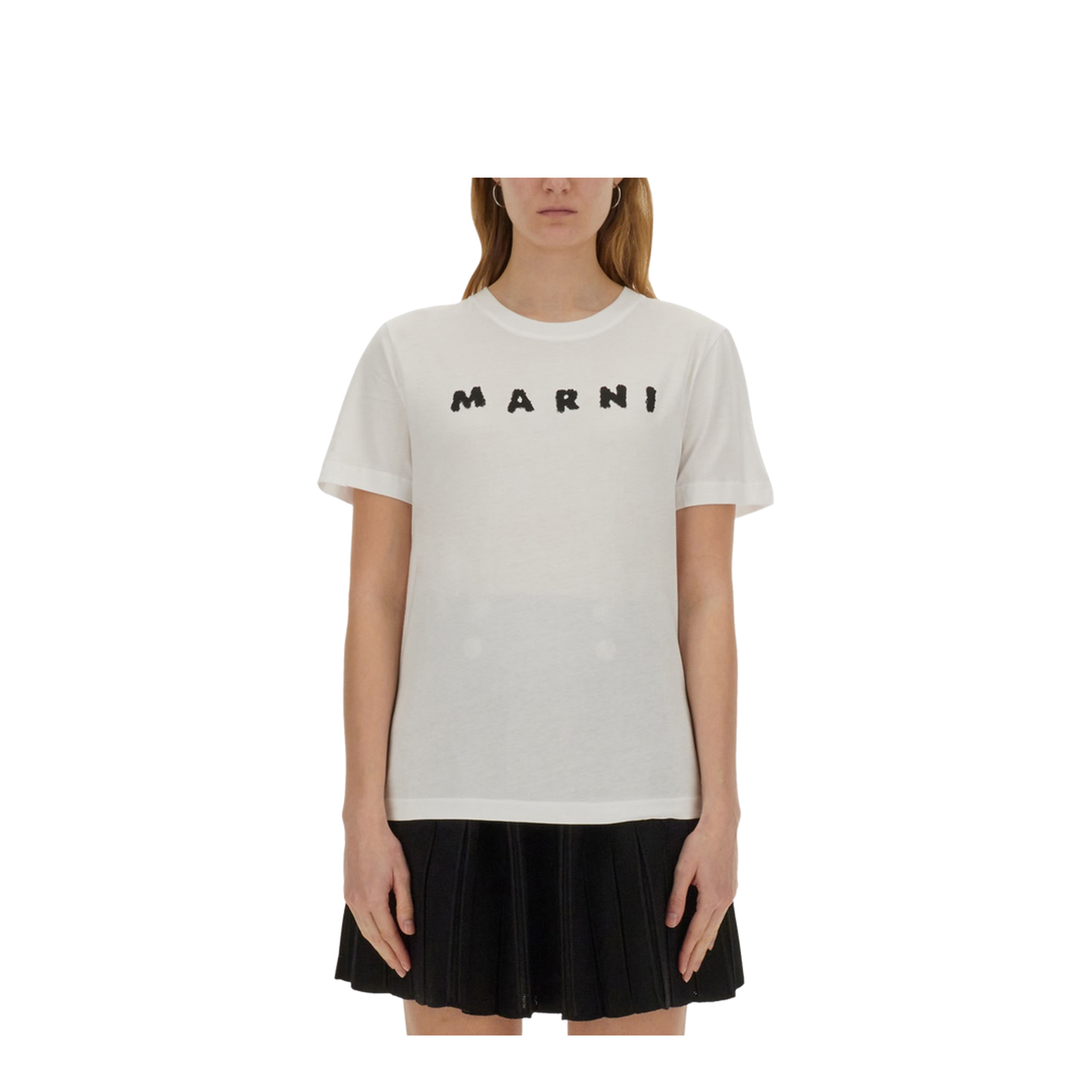 MAYFEYR - Marni - Cotton T-Shirt With Logo - THJE0293P8USCX42SLW01