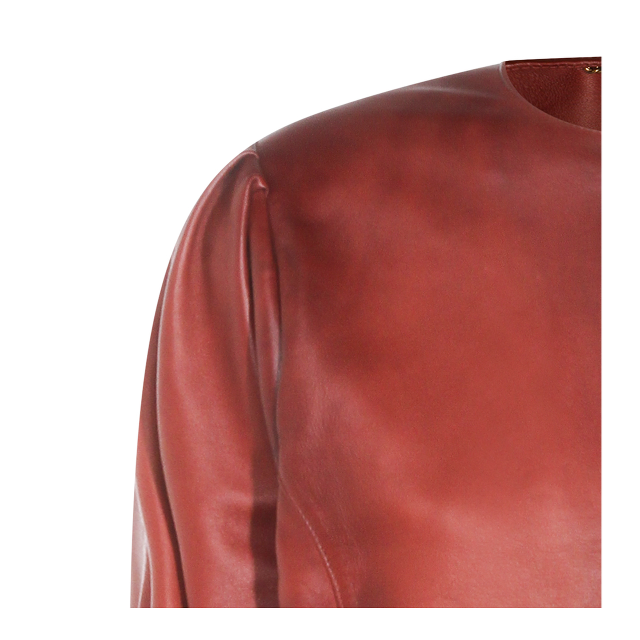 Short Burgundy Jacket in Plongé Nappa Leather