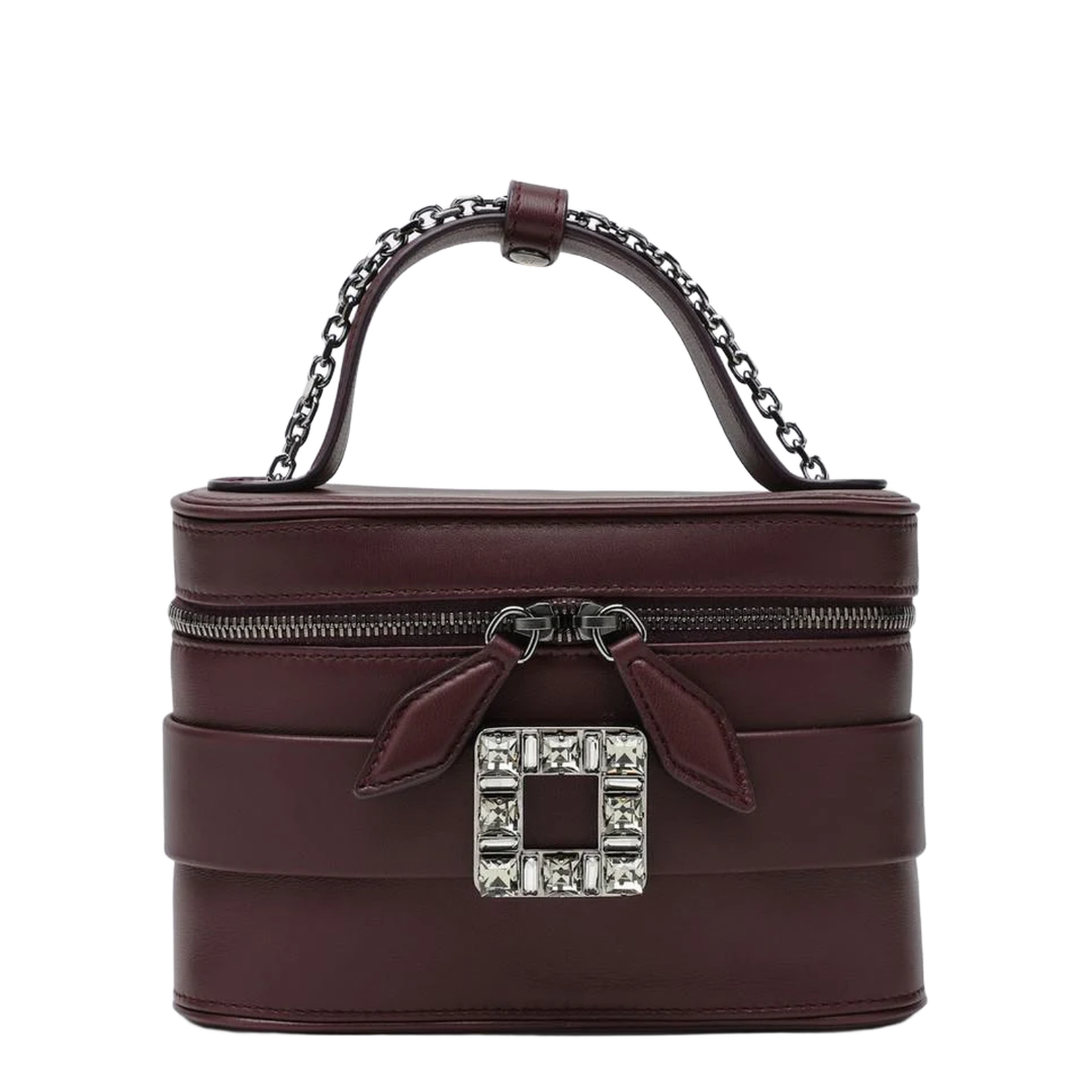 Vanity Bag Bordeaux With Rhinestone Buckle
