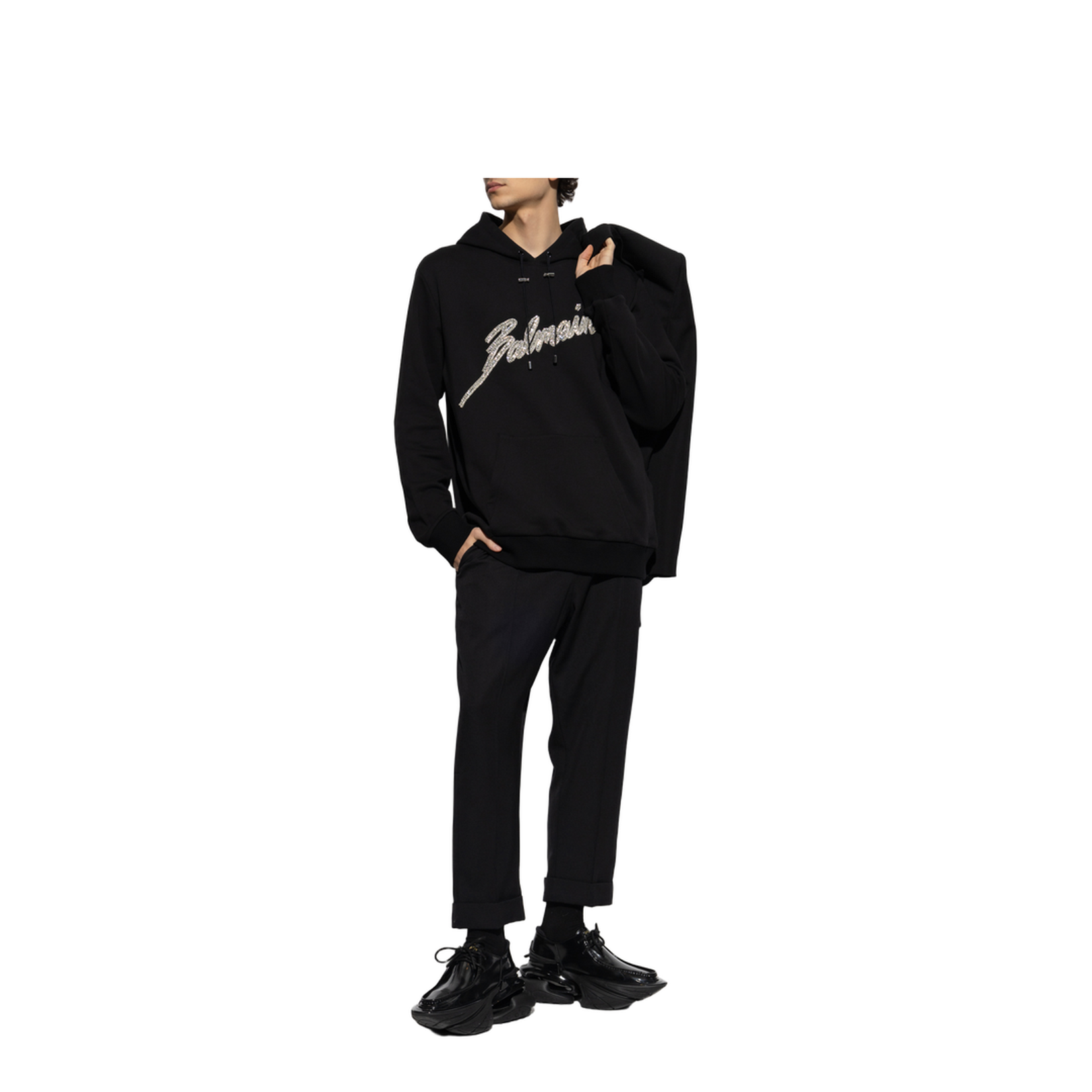 Sweatshirt with Shimmering Appliqués