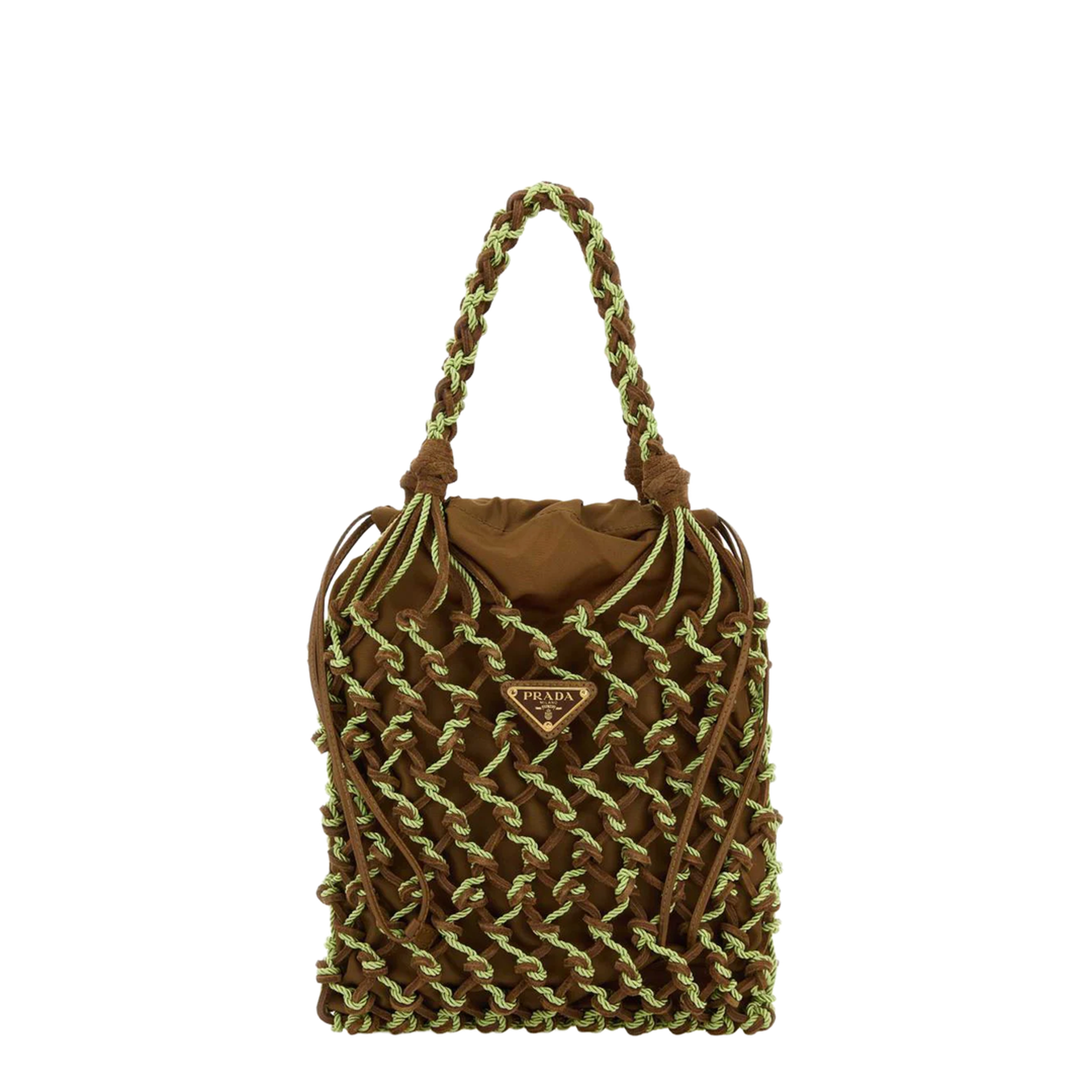 Two-tone Mesh Handbag