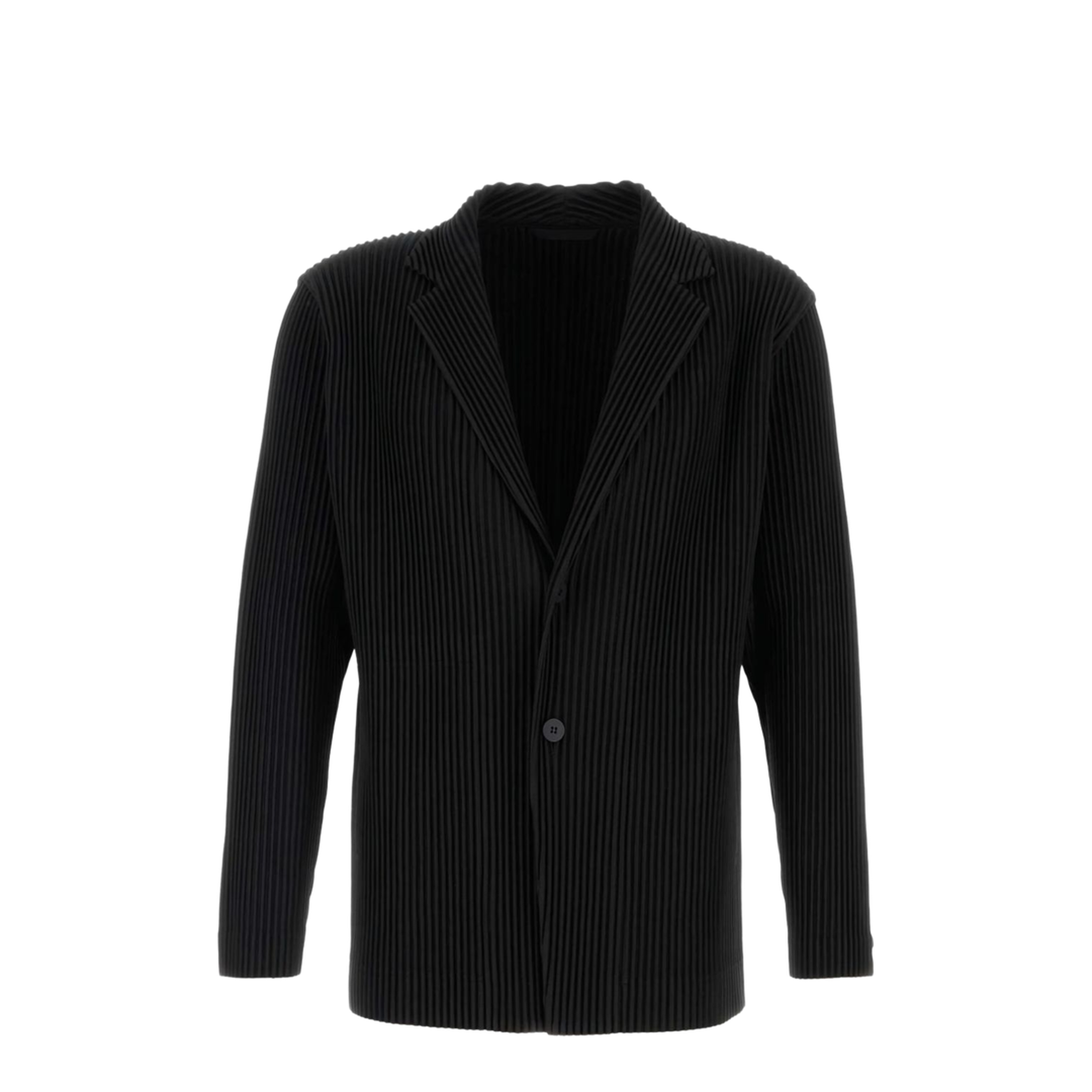 Tailored Polyester Blazer Notched Lapel