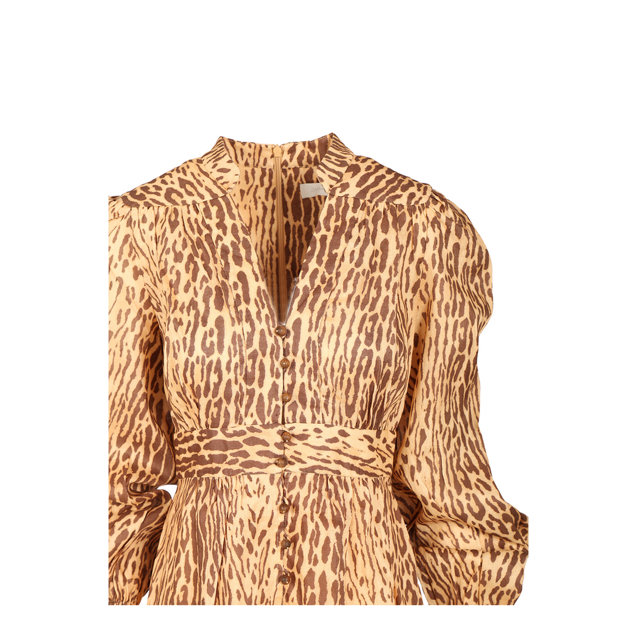 Leopard Print Button Front Dress