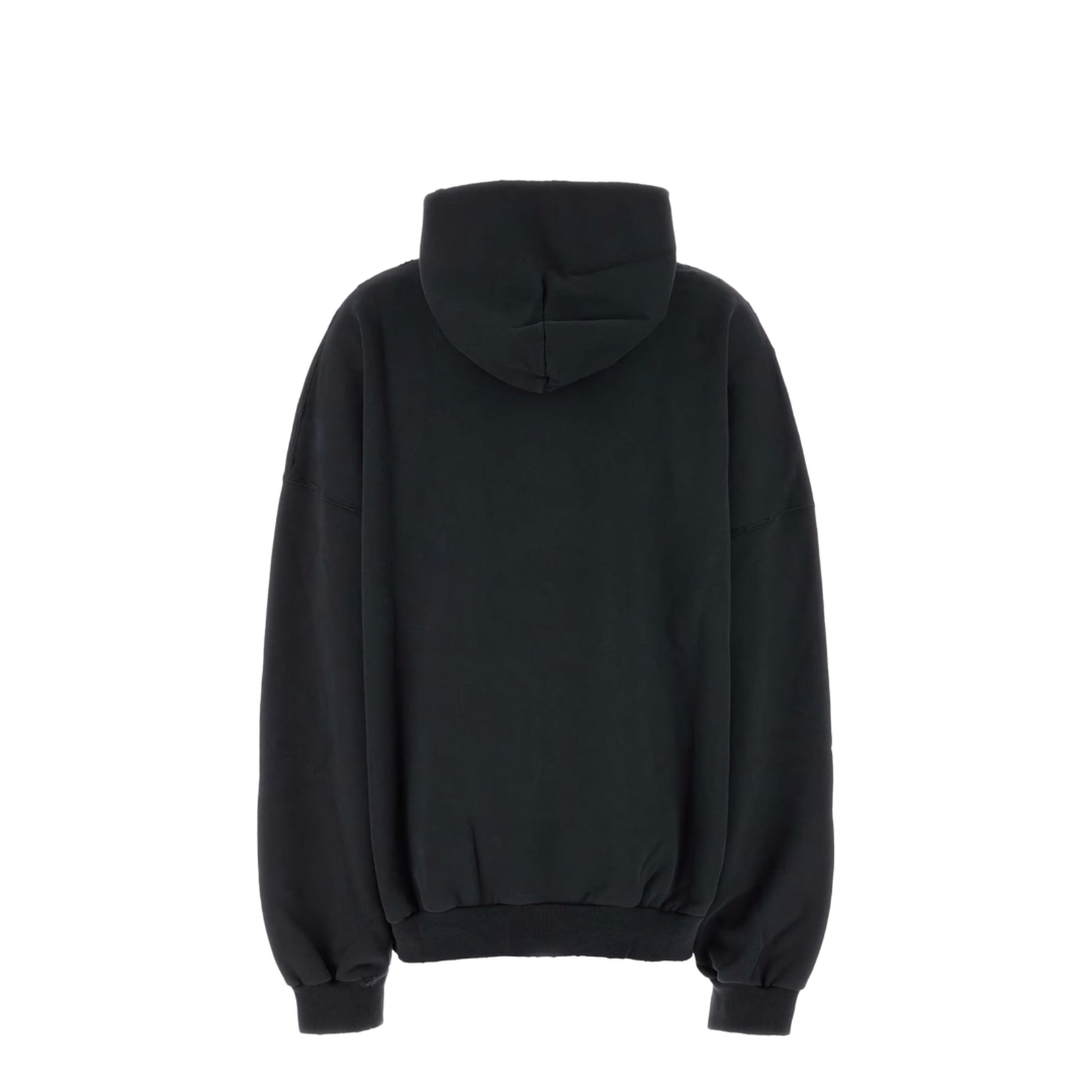 Optical Cotton Hoodie Black