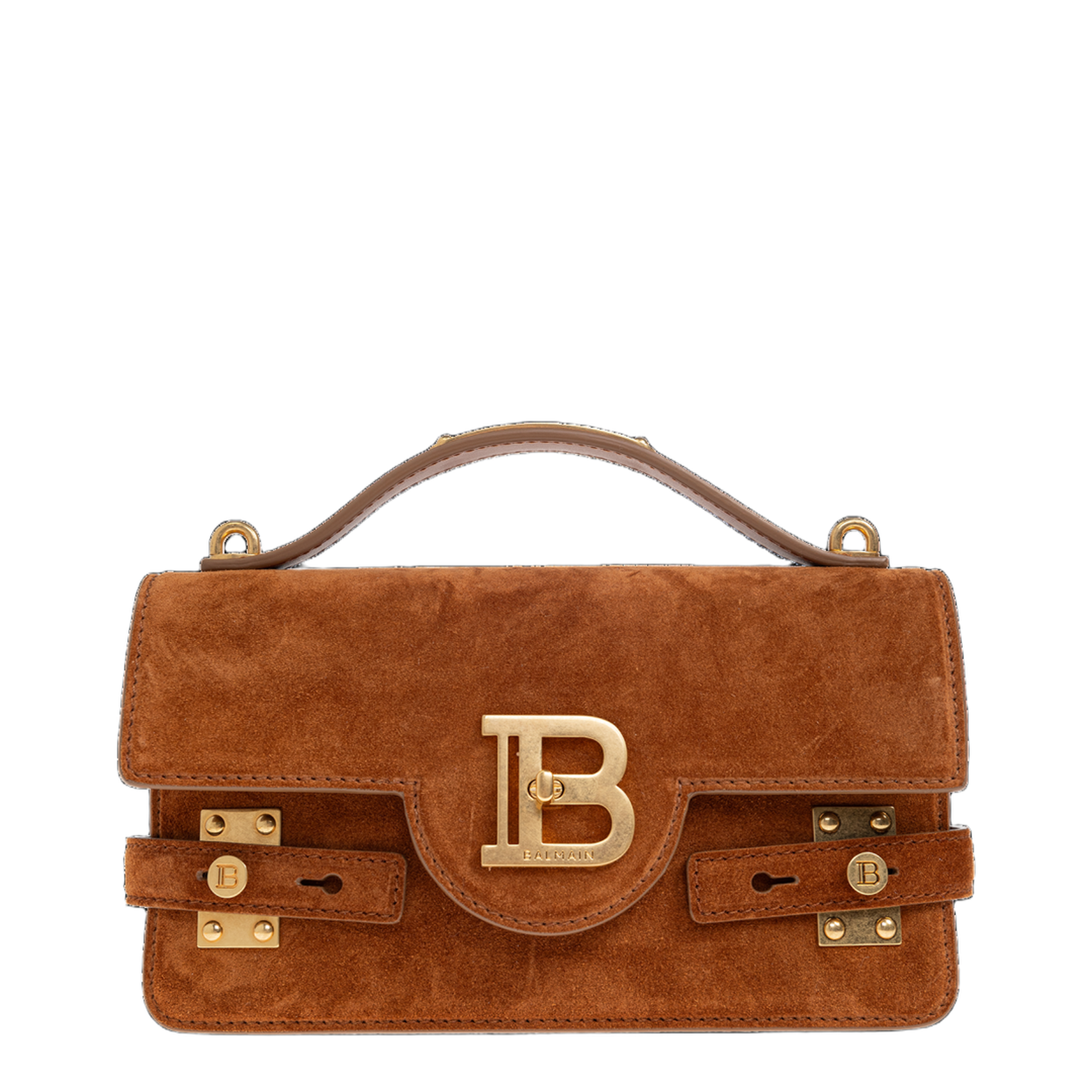 B-Buzz Shoulder 24 Suede Bag - Brown