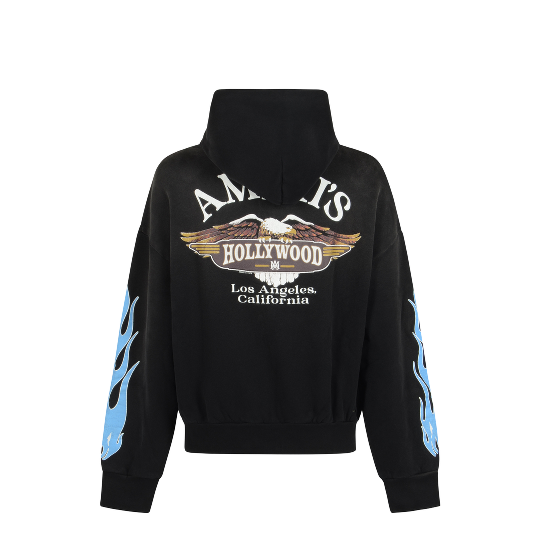 Black Graphic-Print Zip-Up Sweatshirt