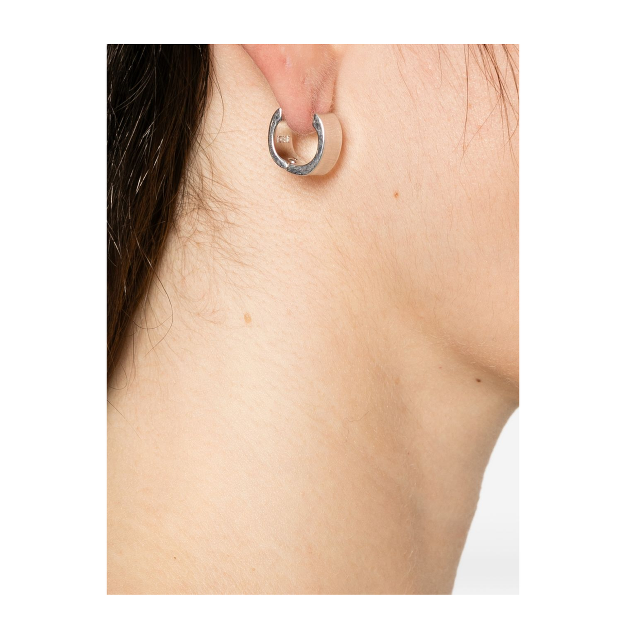 Petite Signature Hoop Earrings in Blue