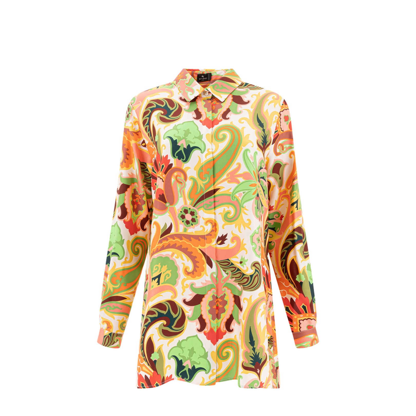 Silk Paisley Shirt In Green