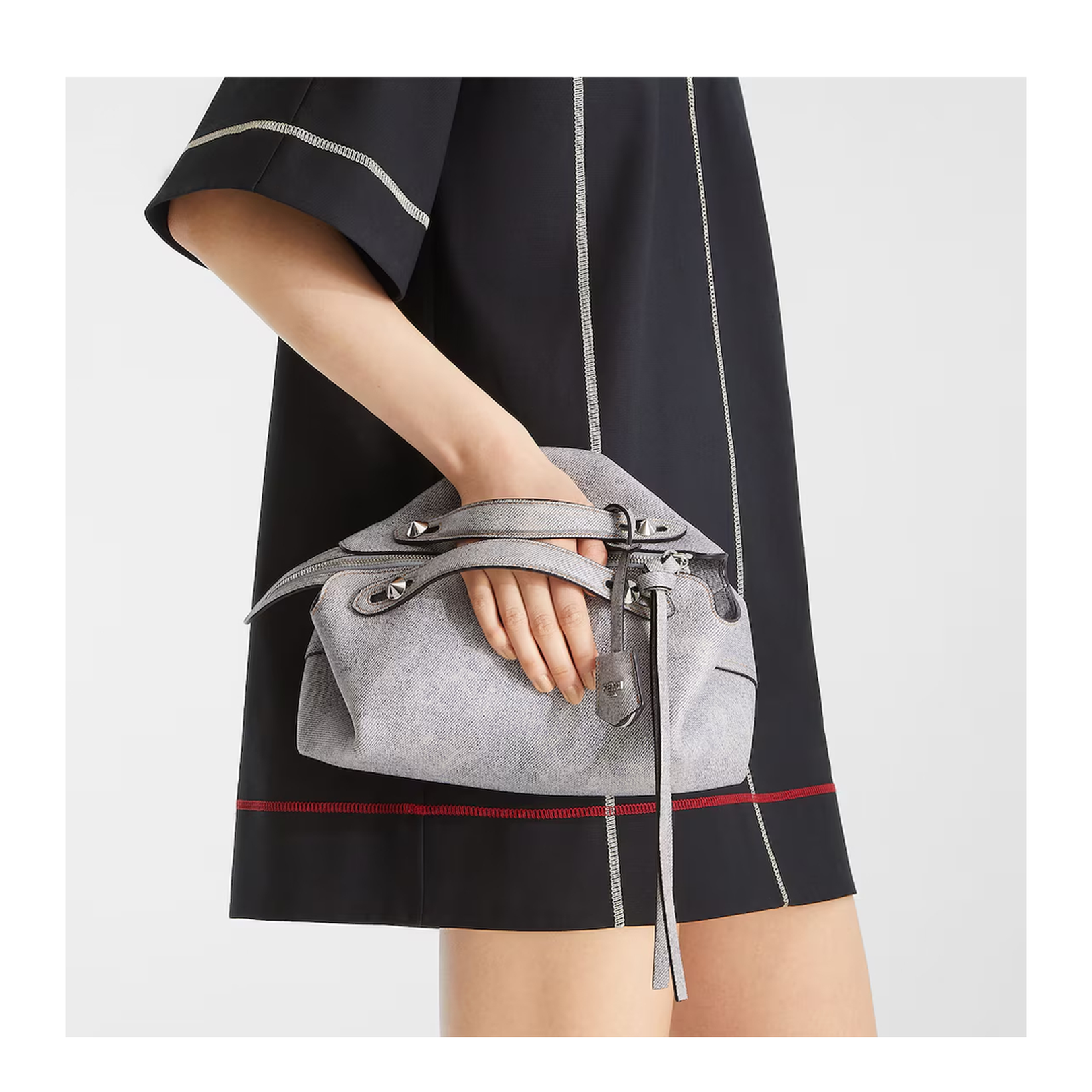 By The Way Medium Leather Satchel - Gray