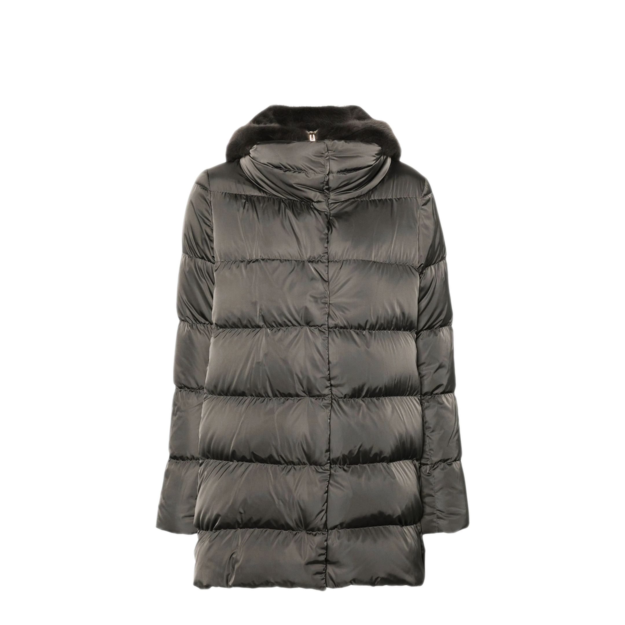 MAYFEYR - Herno - A Shape Down Jacket In Satin And Alternative Fur - PI001934D12170Z9480