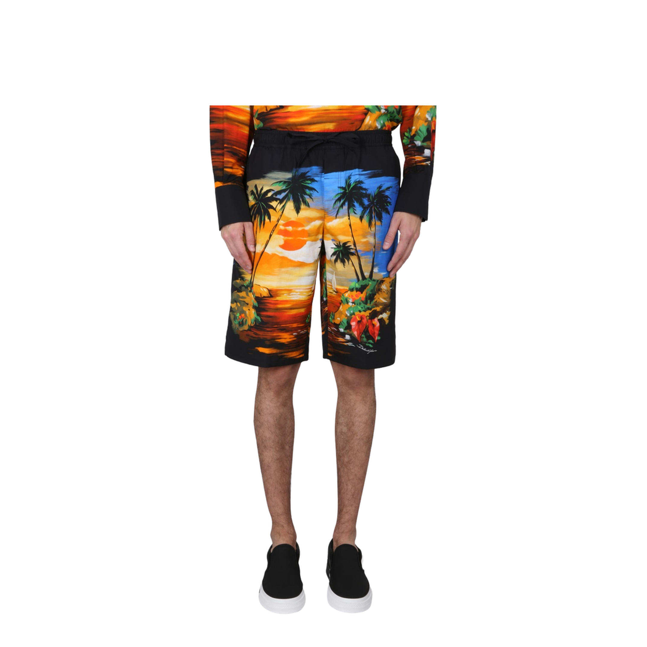 Bermuda Shorts with Hawaii Print