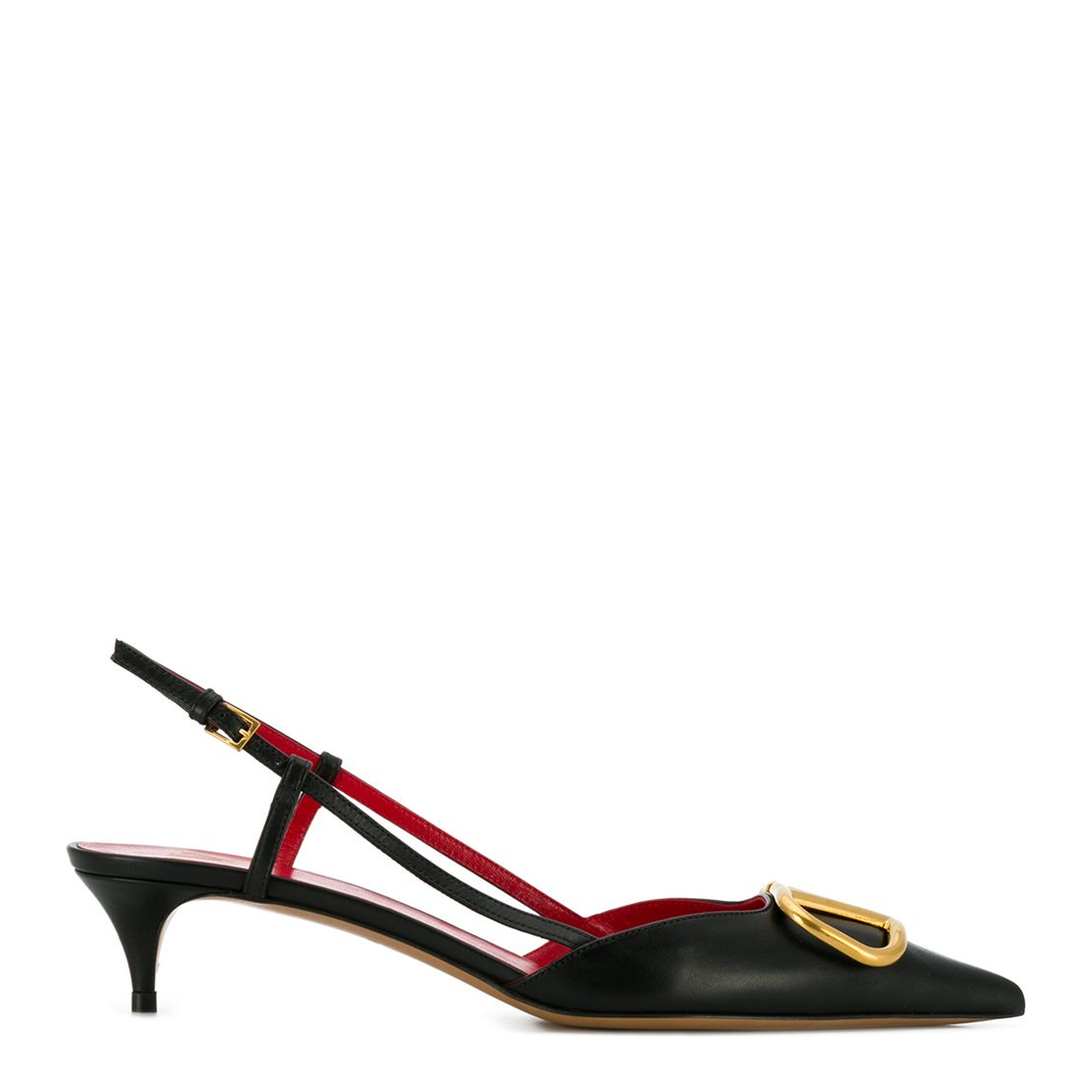 VLogo Signature Pointed Toe Side Buckle Fastening