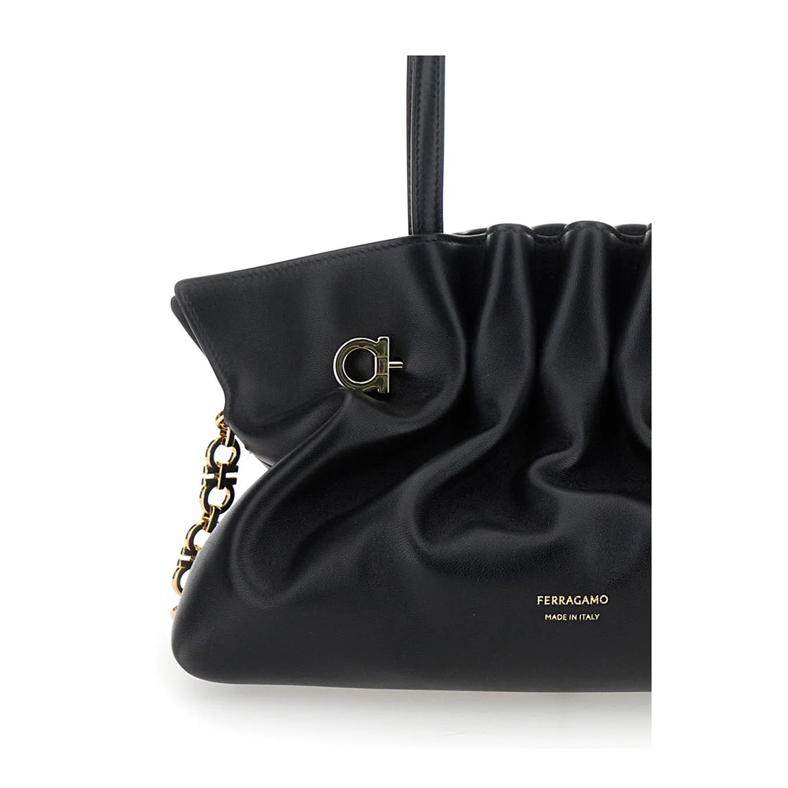 Small Gather Detailed Soft Bag