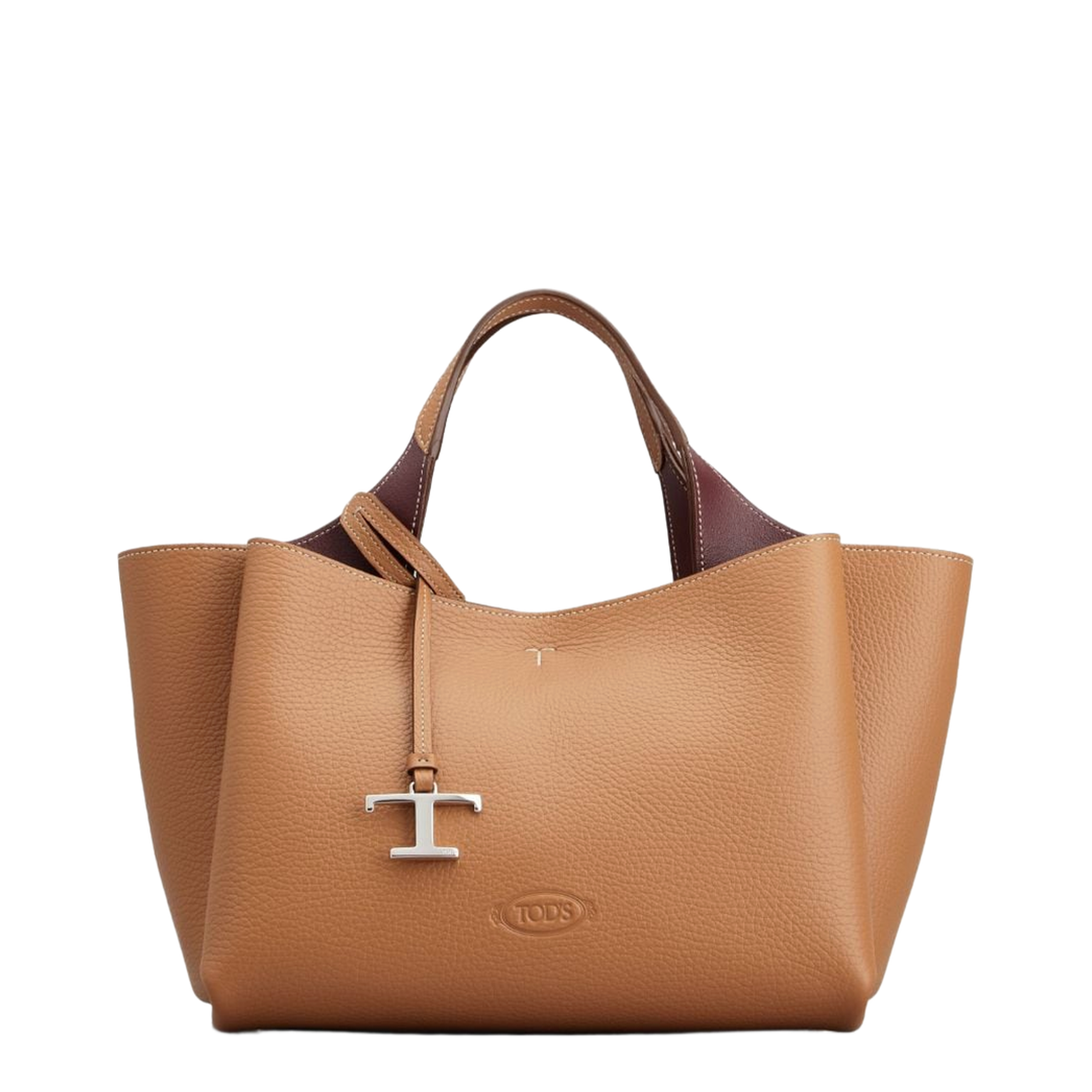 T Timeless Mini Calfskin Top-Handle Bag - Kenya Bordeaux