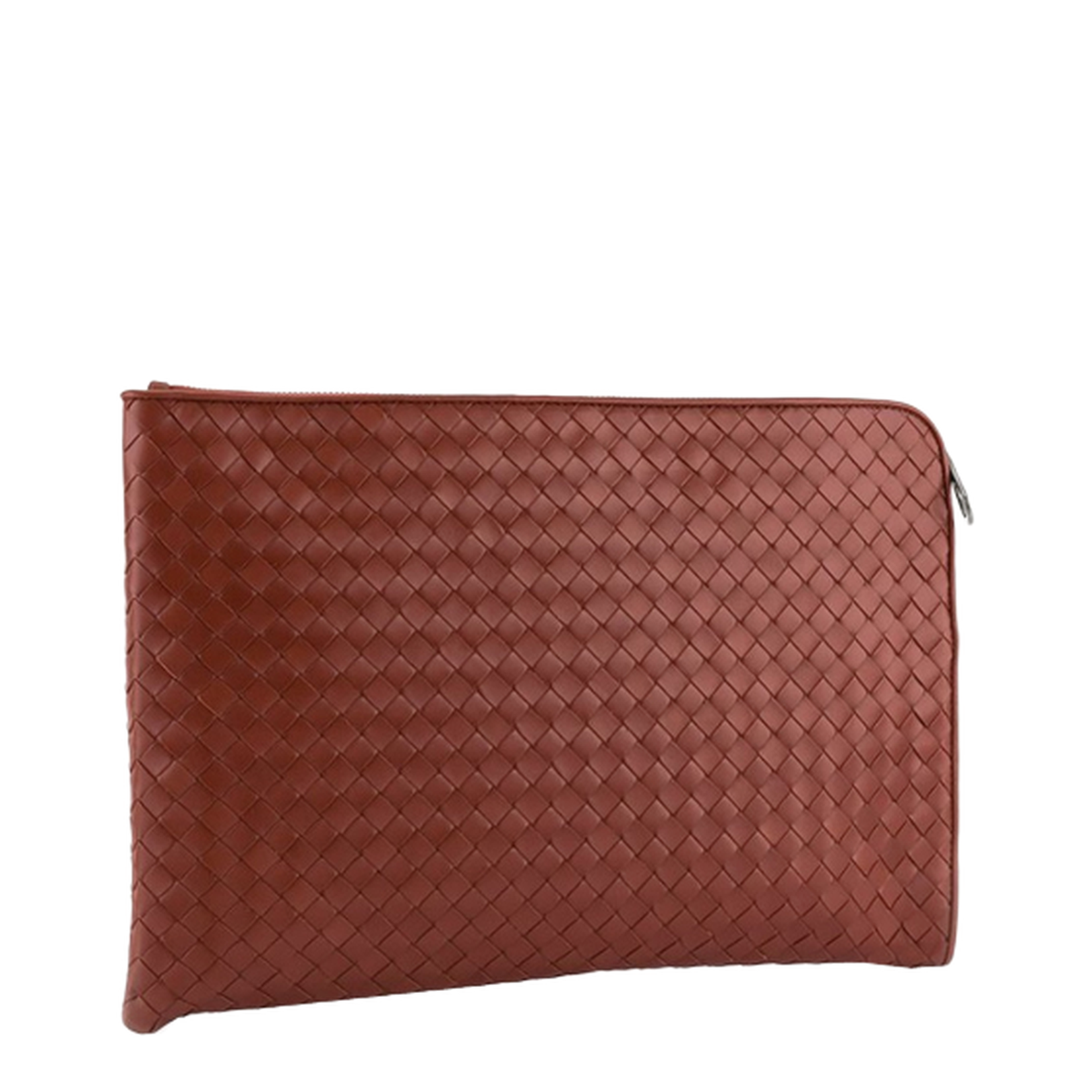 Intrecciato Leather Clutch Bags - Burgundy