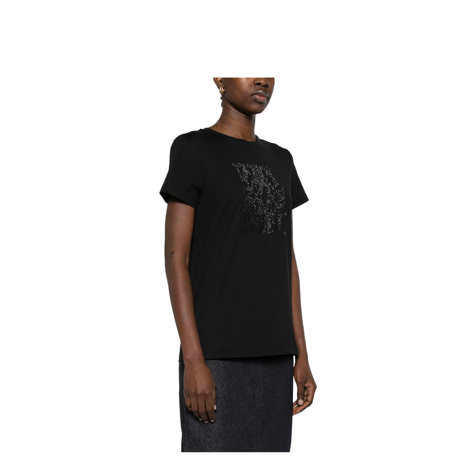 Logo Cotton T-Shirt in Black