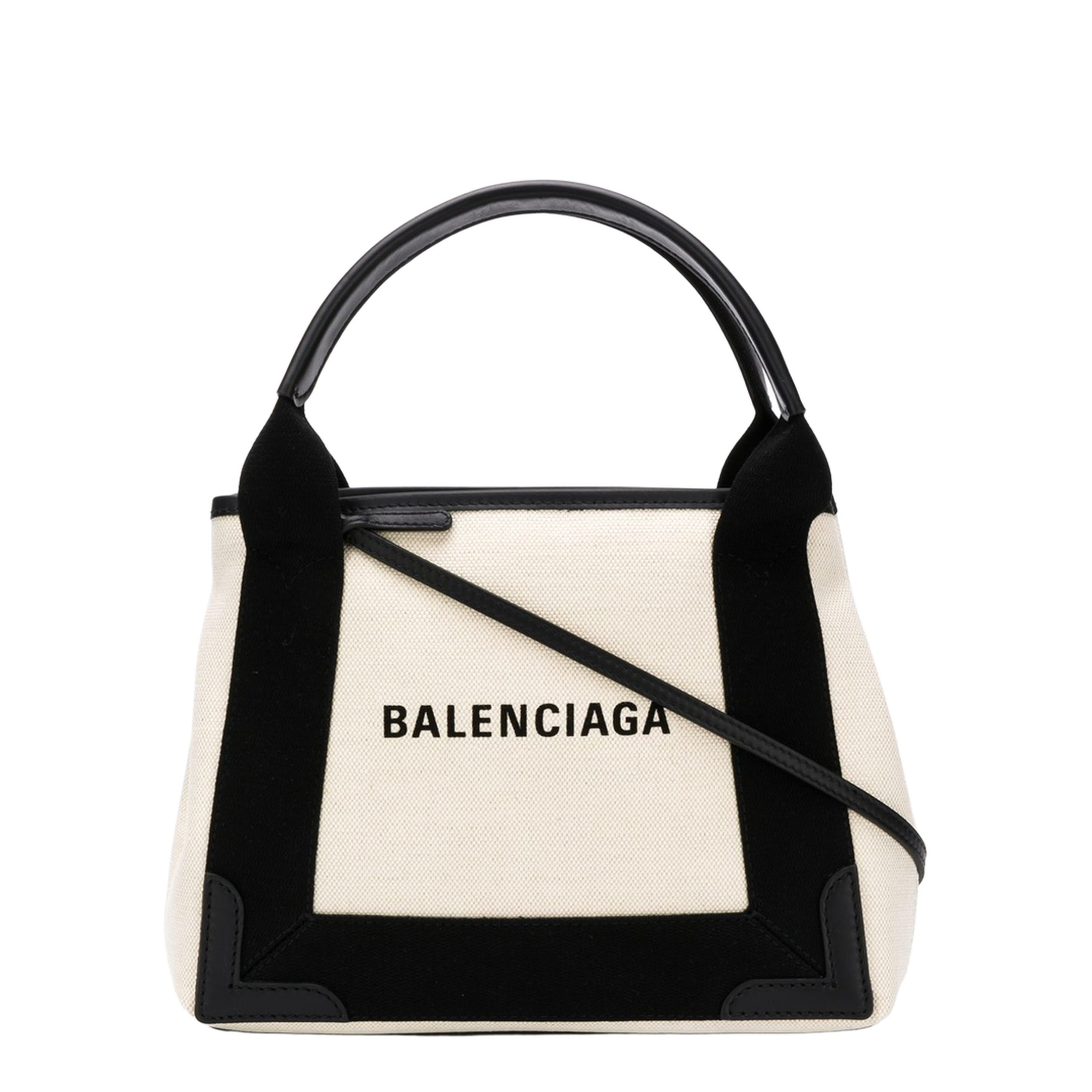 Navy Xs Cabas in Black/silver