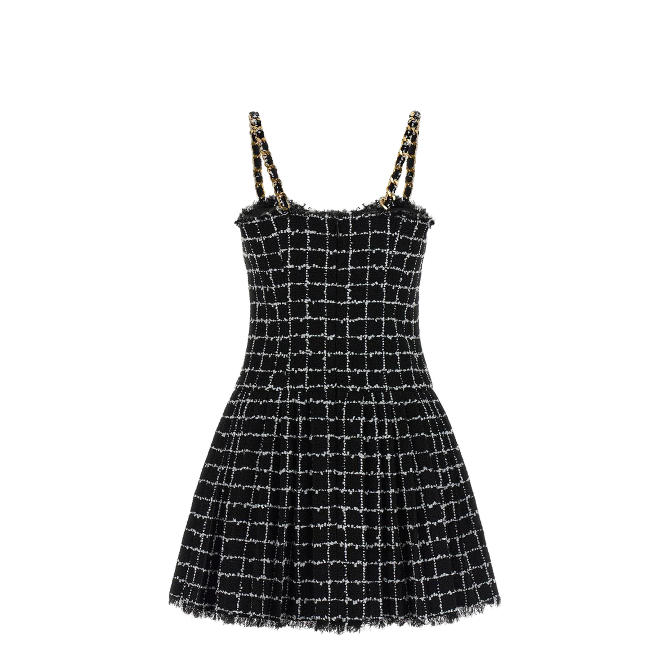 Tweed Dress Chain Straps