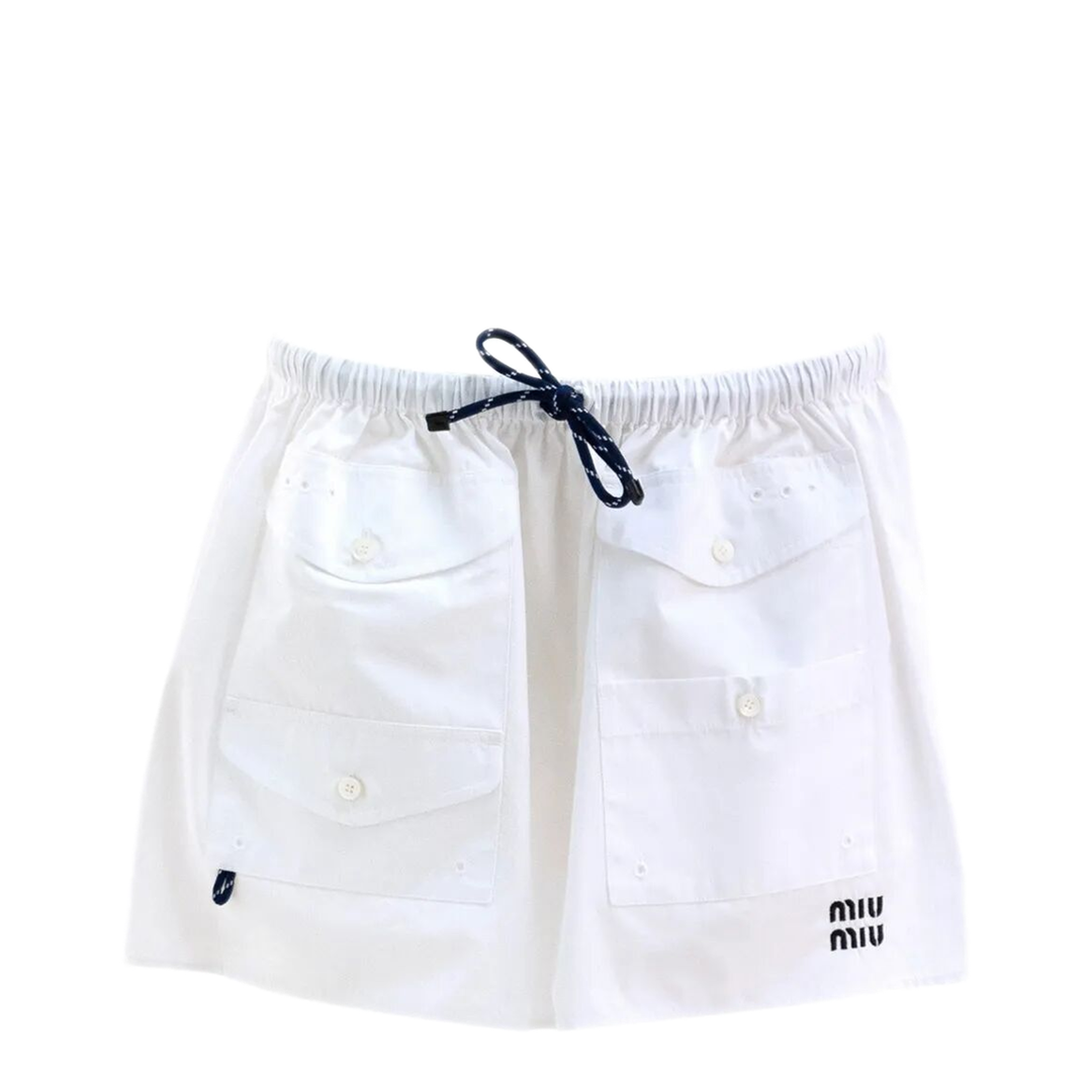 MAYFEYR - MIUMIU - Multipocket Miniskirt With Embroidered Logo - MG2643SOOO10RGF0009