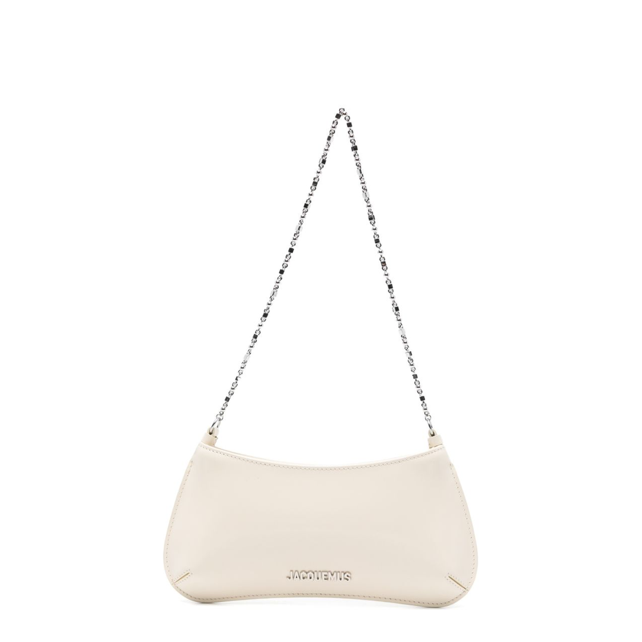 Bisou Chaîne Small Calfskin Shoulder Bag - Light Ivory